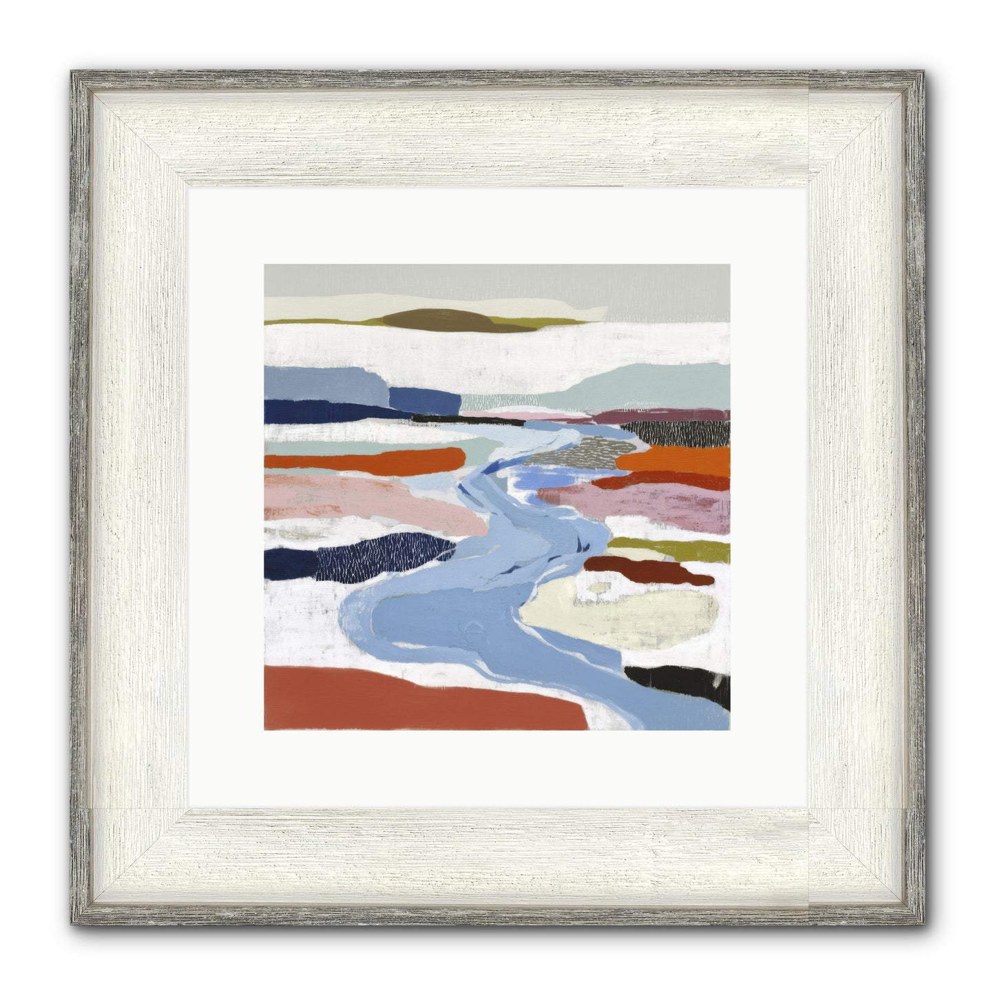 Frost Wing Framed Print - Driftwood White 12x12