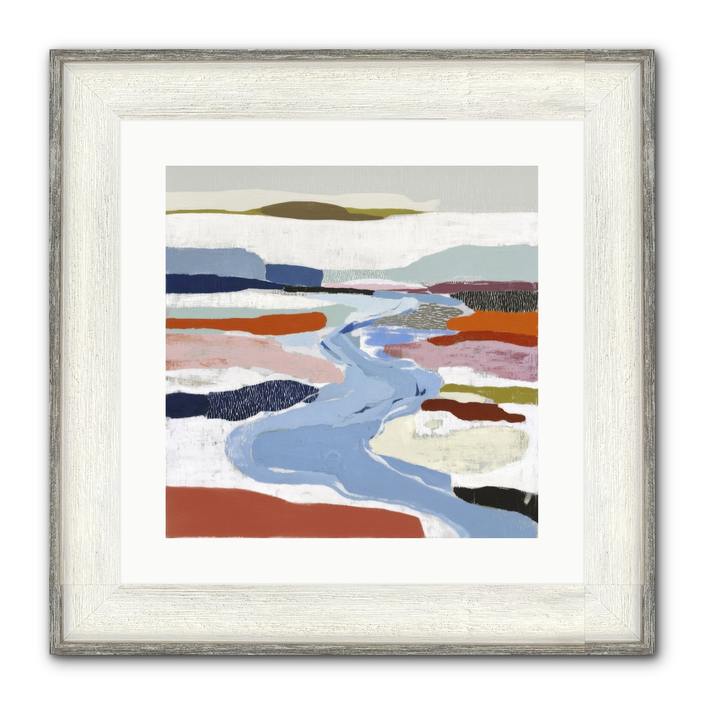 Frost Wing Framed Print - Driftwood White 16x16