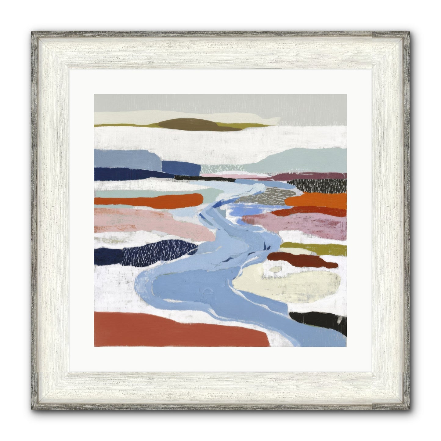 Frost Wing Framed Print - Driftwood White 20x20