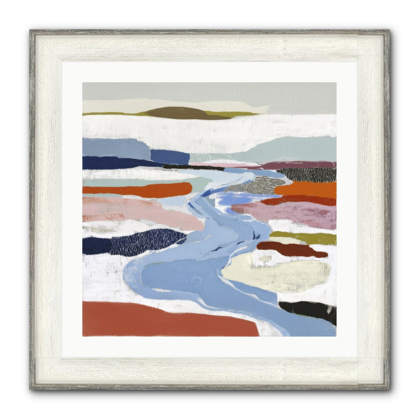 Frost Wing Framed Print - Driftwood White 24x24