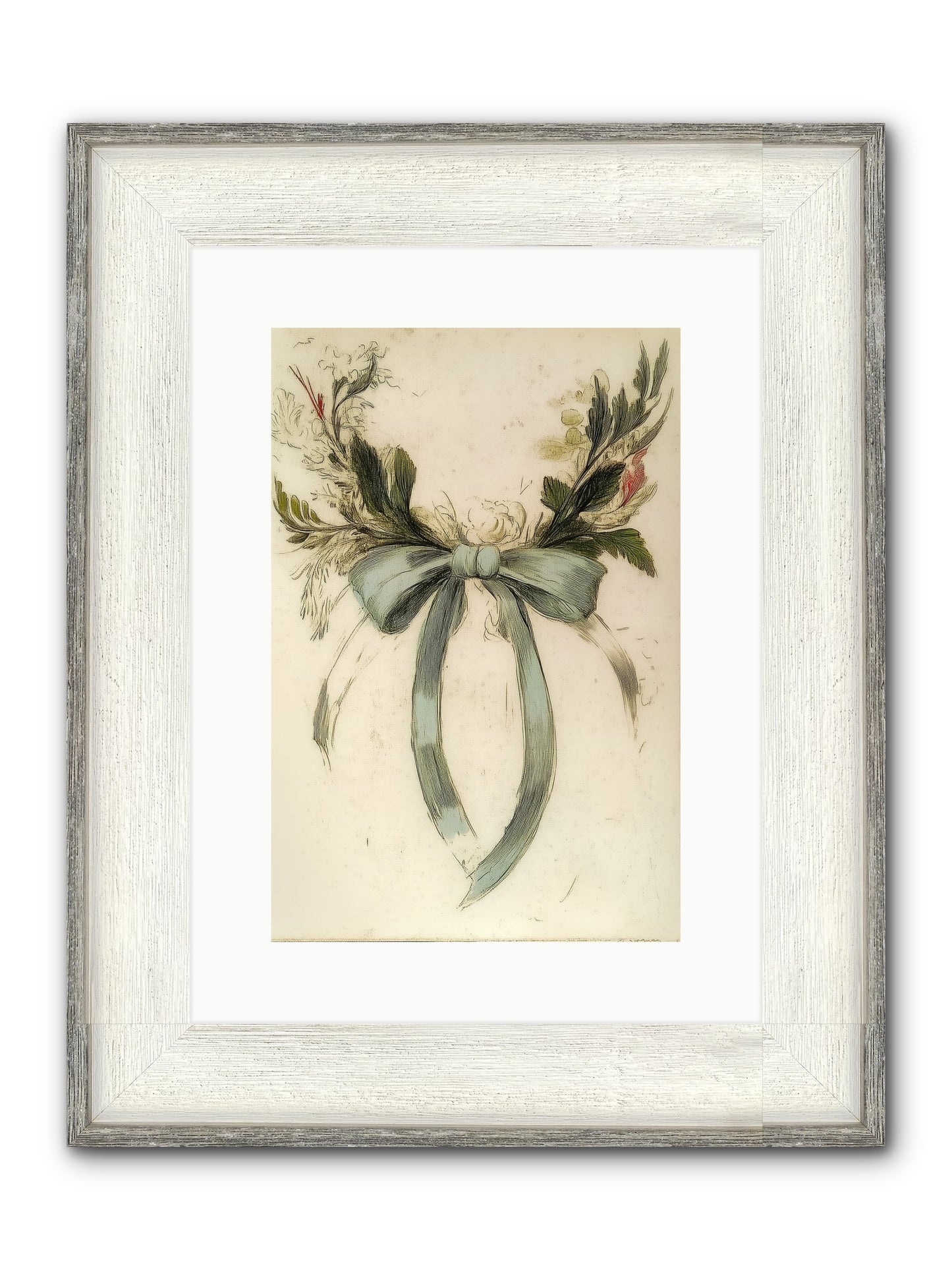 Frosted SIlk Framed Print - Driftwood White 10x15