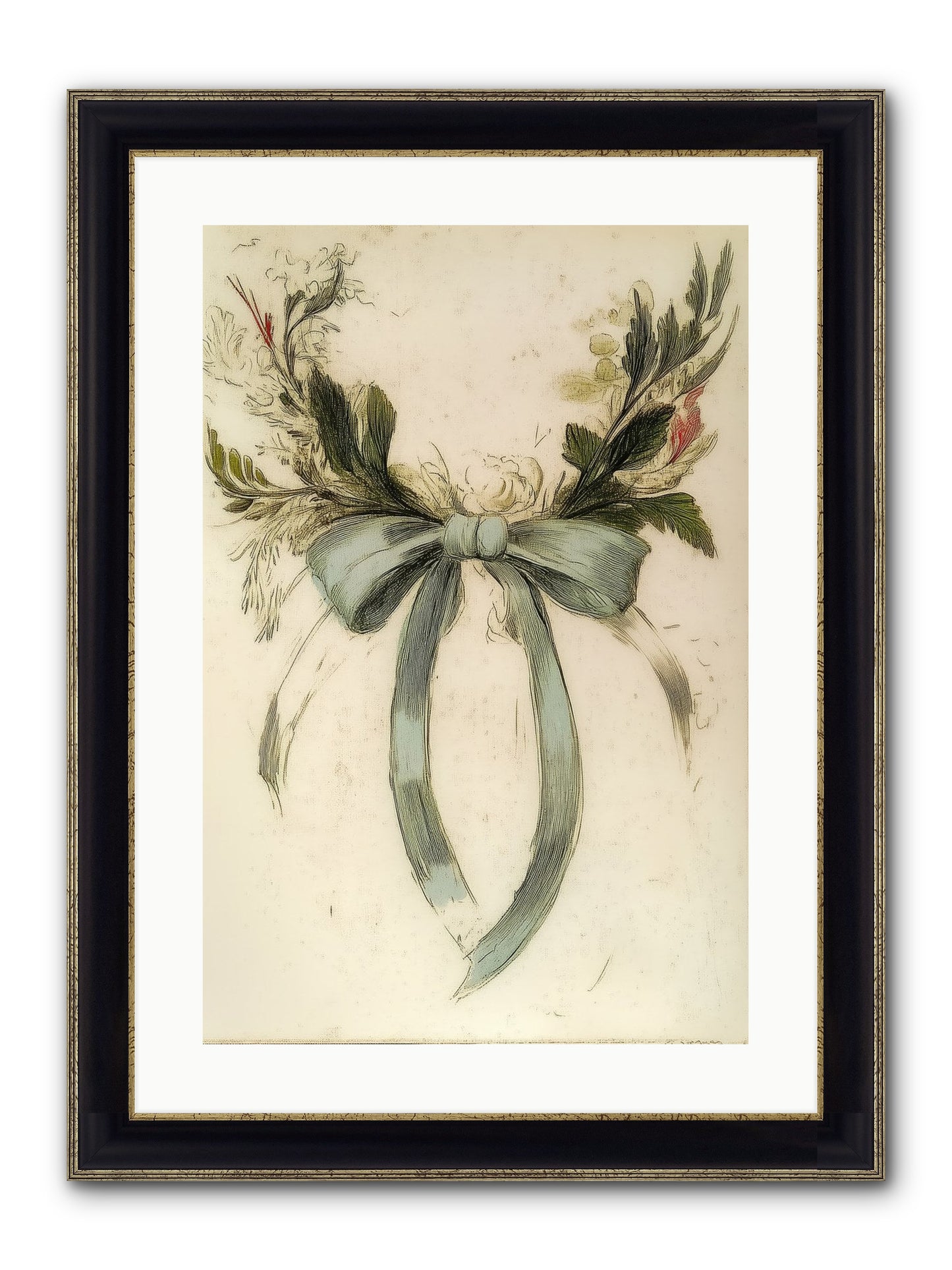 Frosted SIlk Framed Print - Black & Gold 16x24
