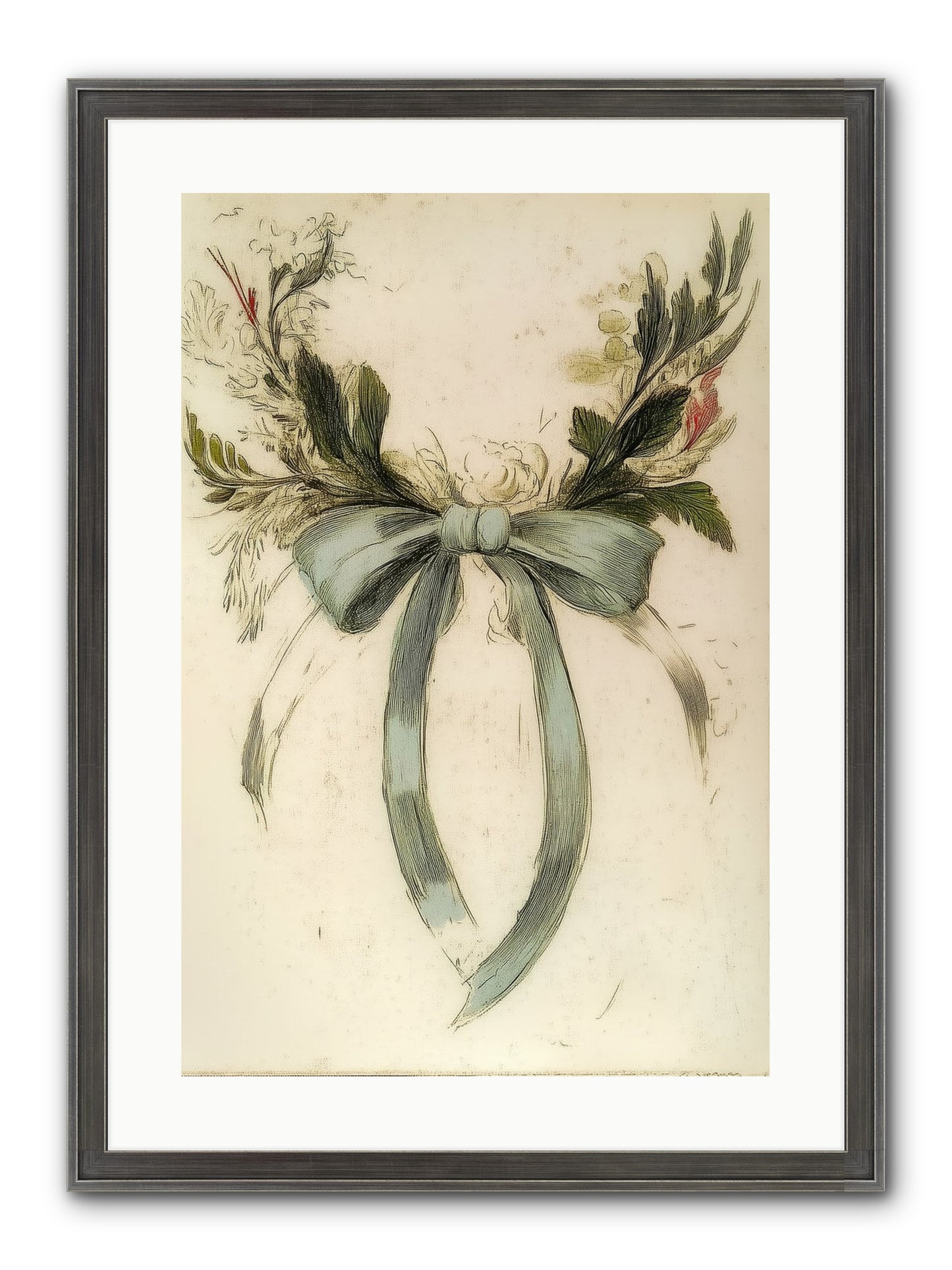 Frosted SIlk Framed Print - Slimwoods Black/Silver 16x24