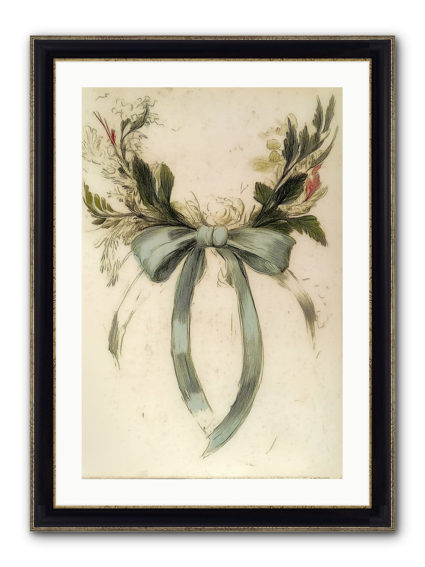 Frosted SIlk Framed Print - Black & Gold 20x30
