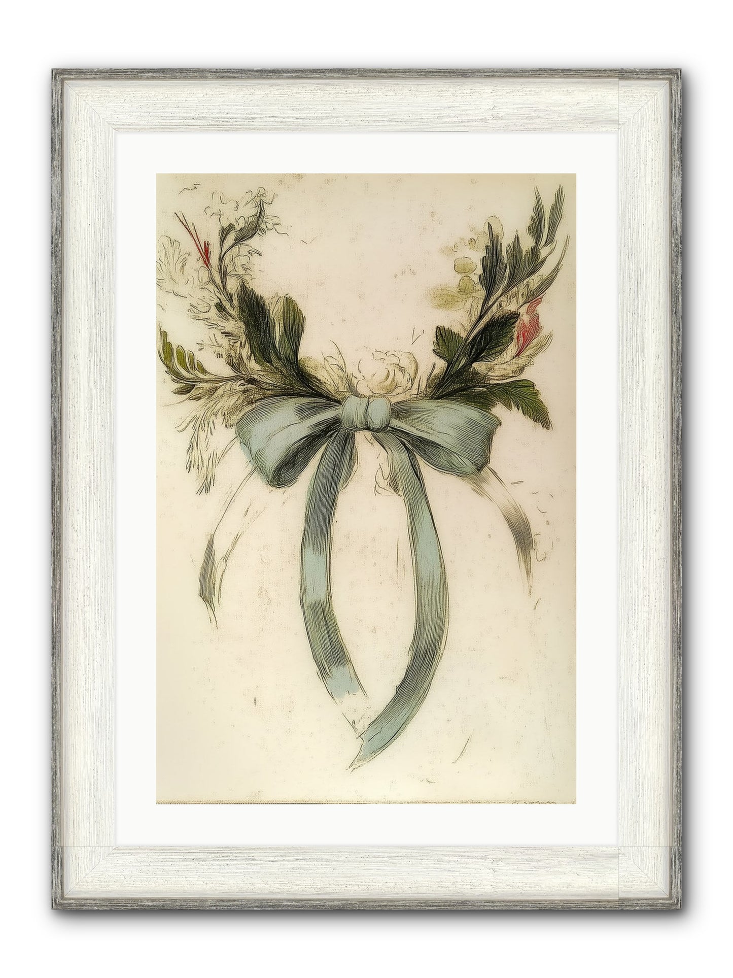 Frosted SIlk Framed Print - Driftwood White 20x30
