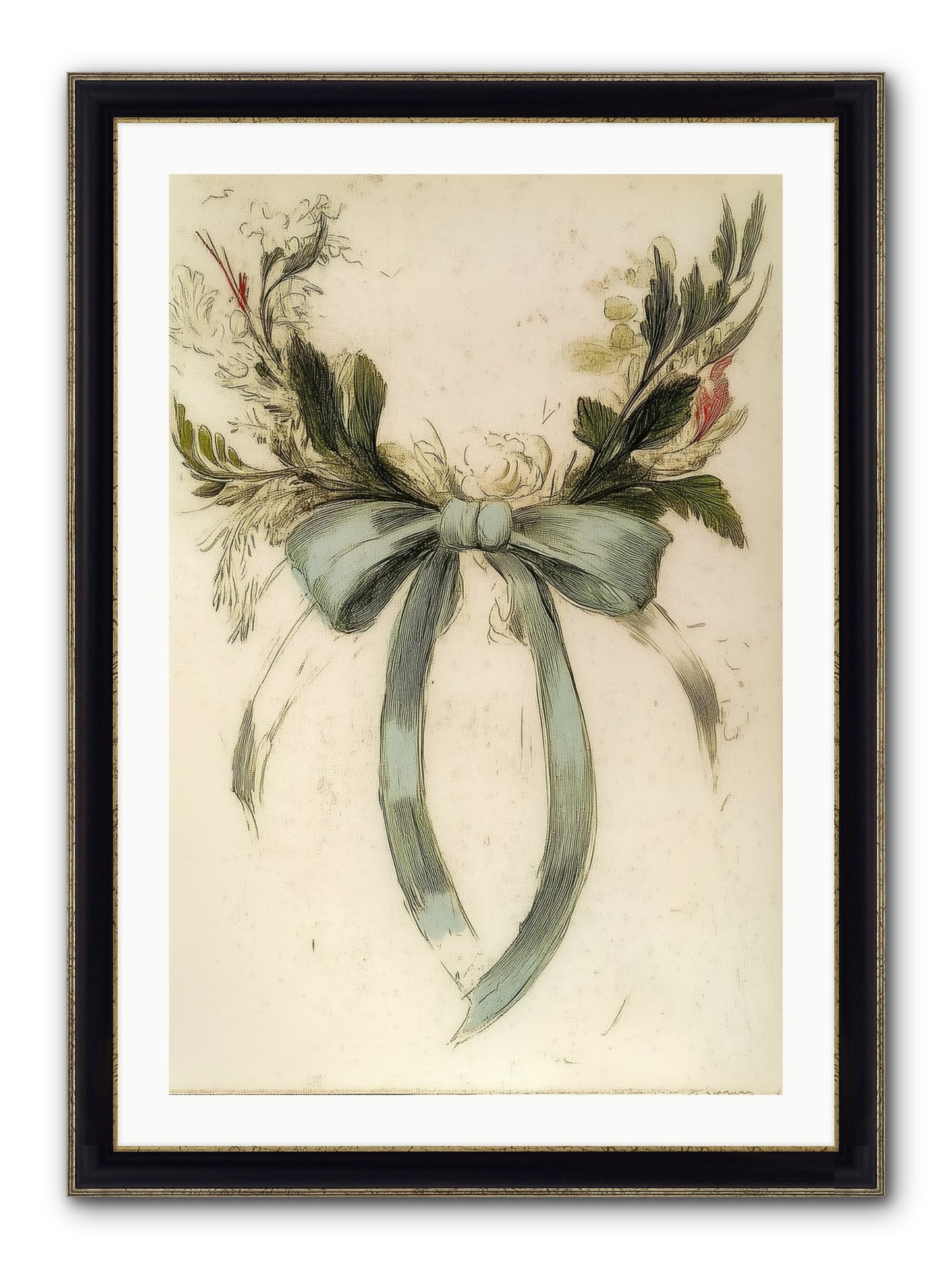 Frosted SIlk Framed Print - Black & Gold 24x36