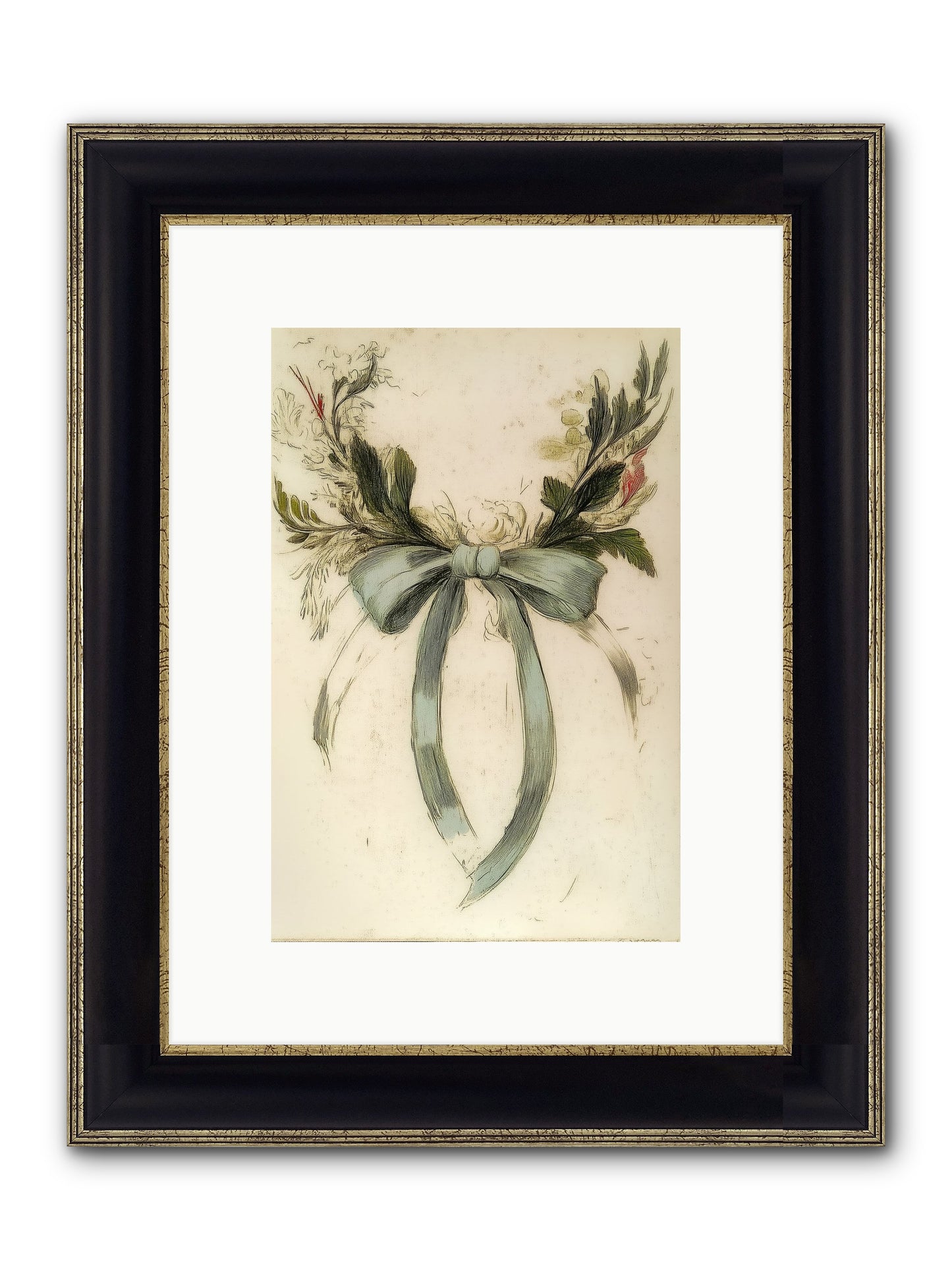 Frosted SIlk Framed Print - Black & Gold 8x12