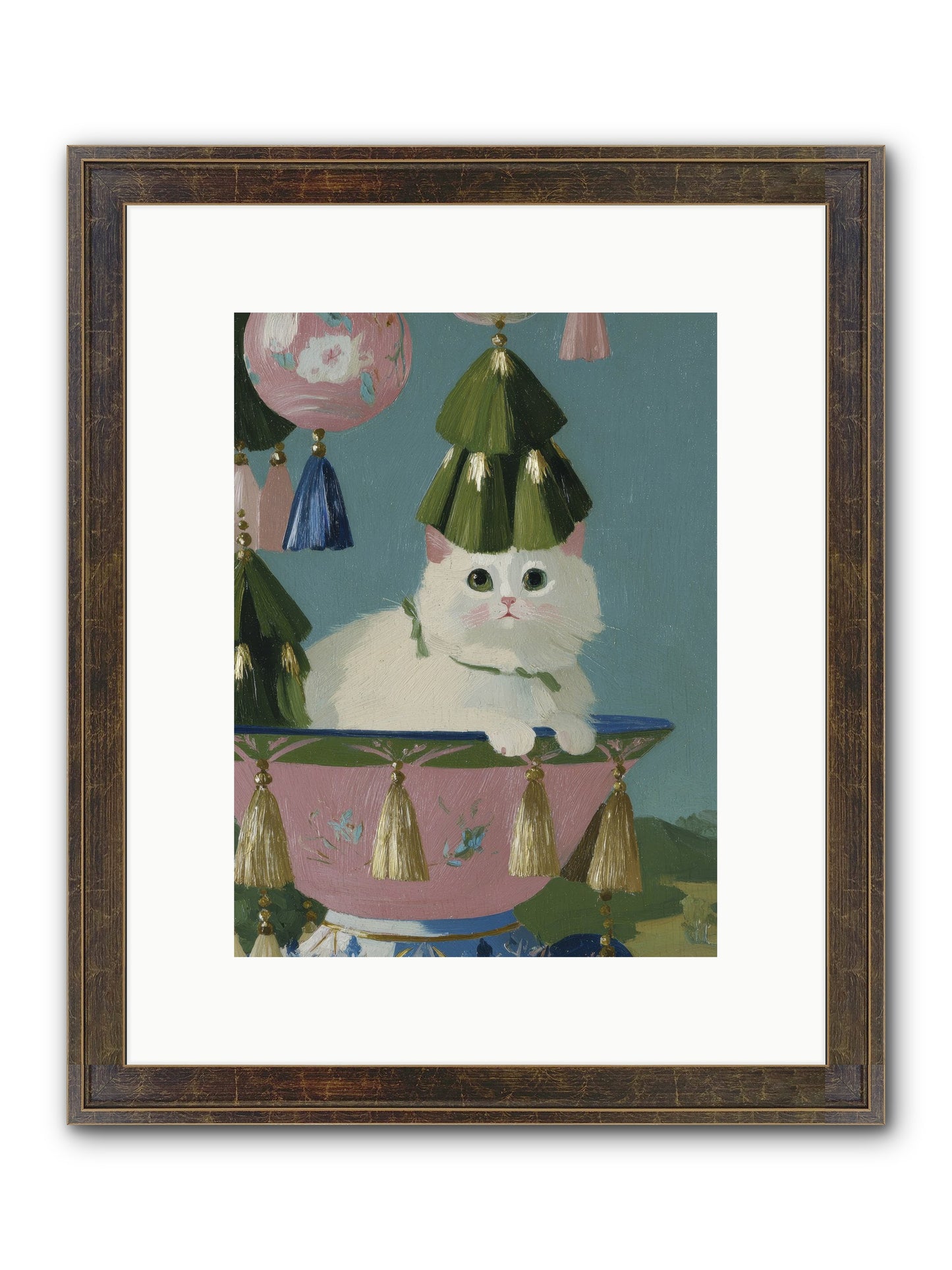 Frosty Morning Mischief Framed Print - Slimwoods Black/Gold 9x12