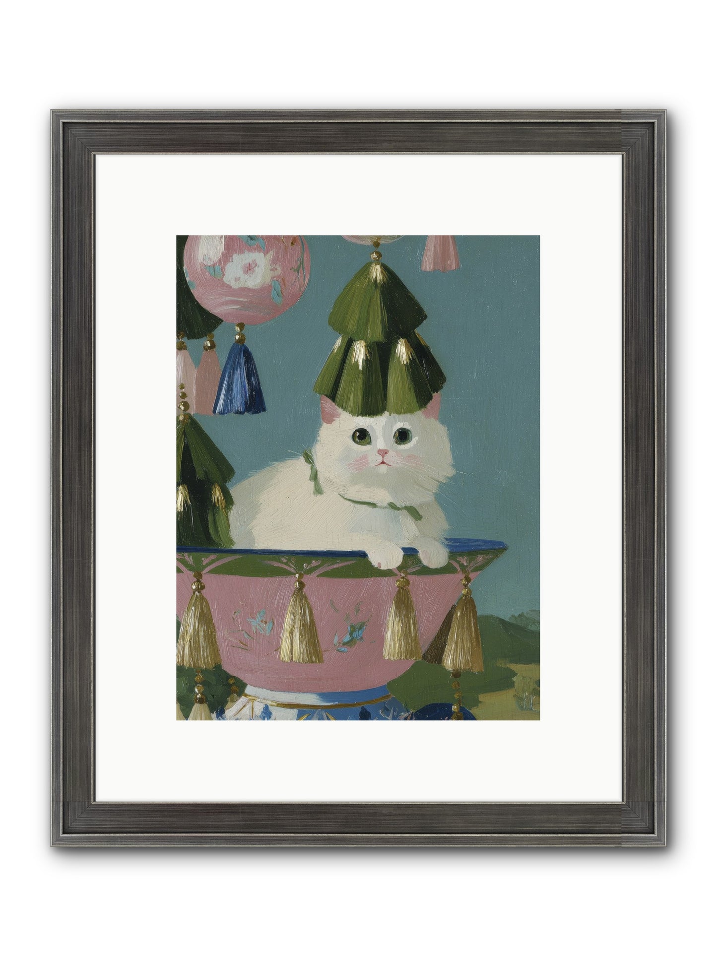 Frosty Morning Mischief Framed Print - Slimwoods Black/Silver 9x12