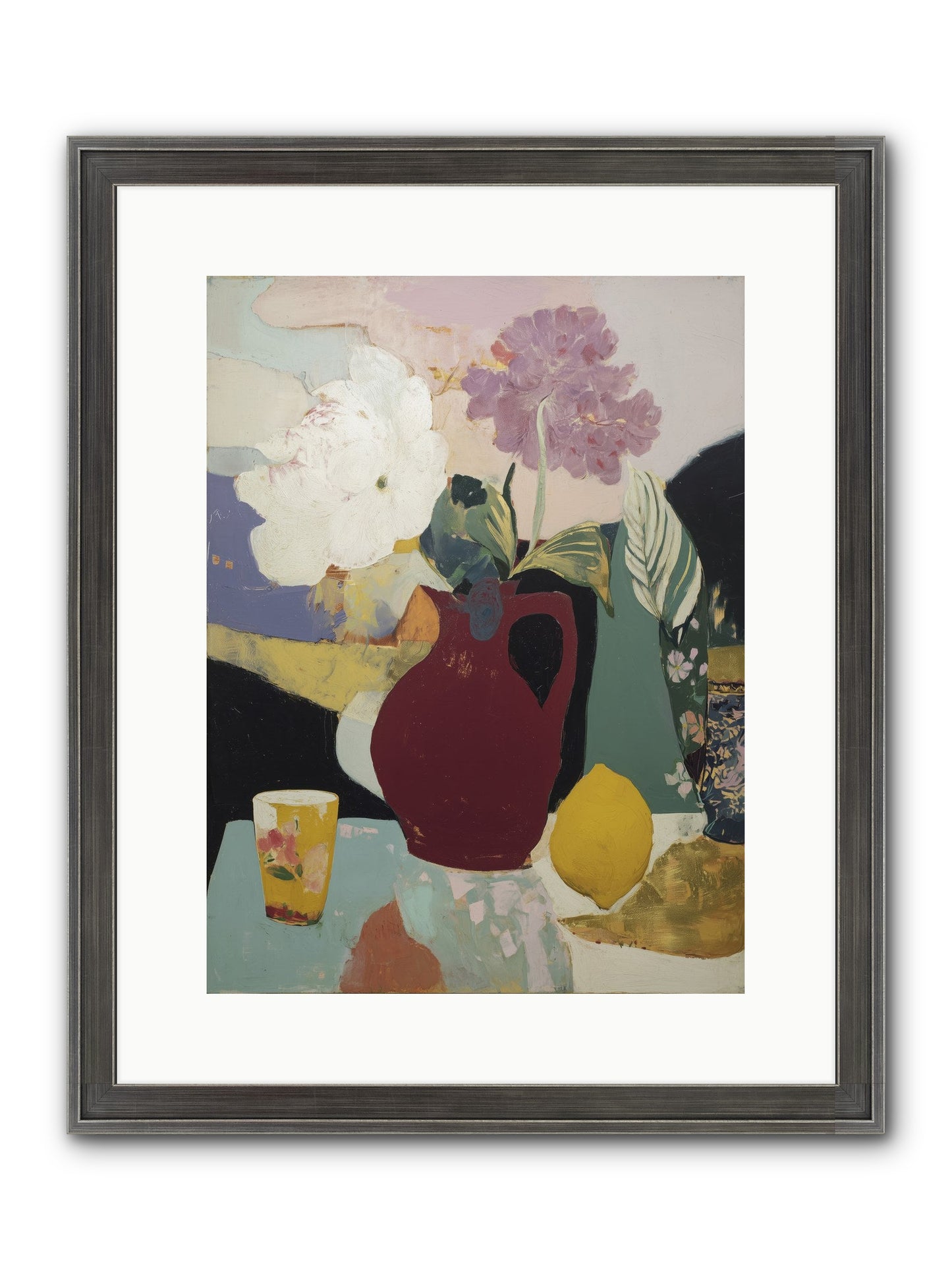 Fruit And Shadow Framed Print - Slimwoods Black/Silver 12x16