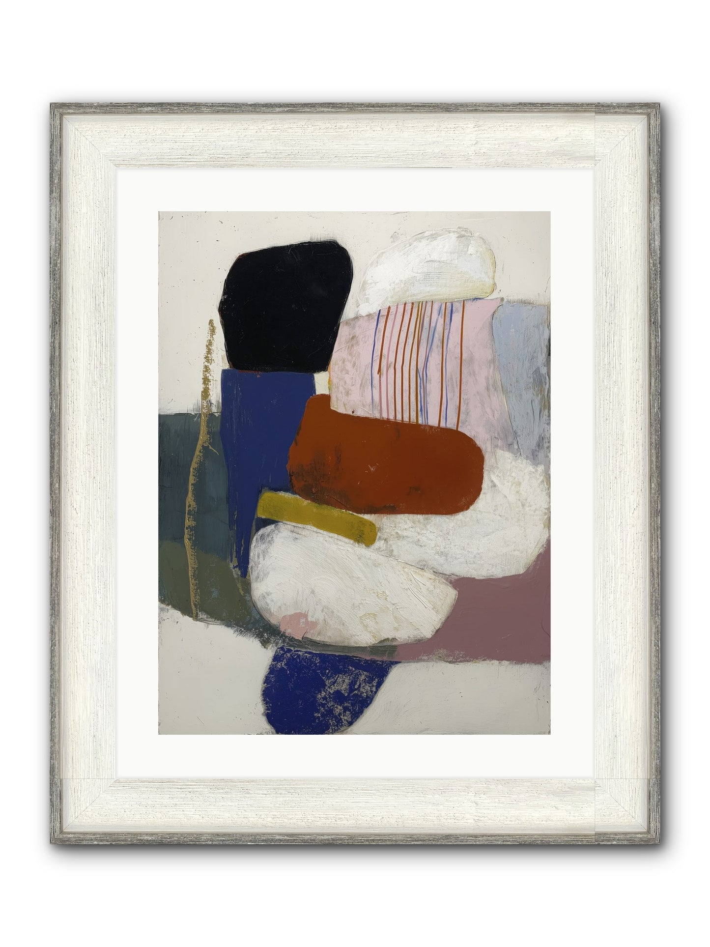 Galecrest Framed Print - Driftwood White 18x24