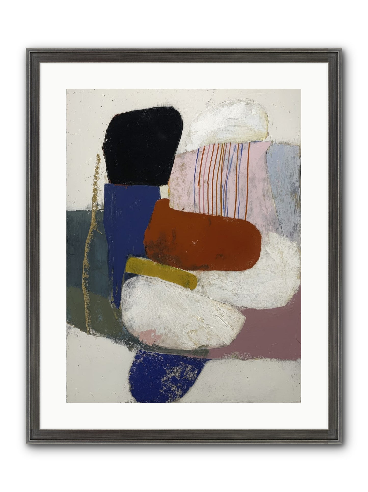 Galecrest Framed Print - Slimwoods Black/Silver 18x24