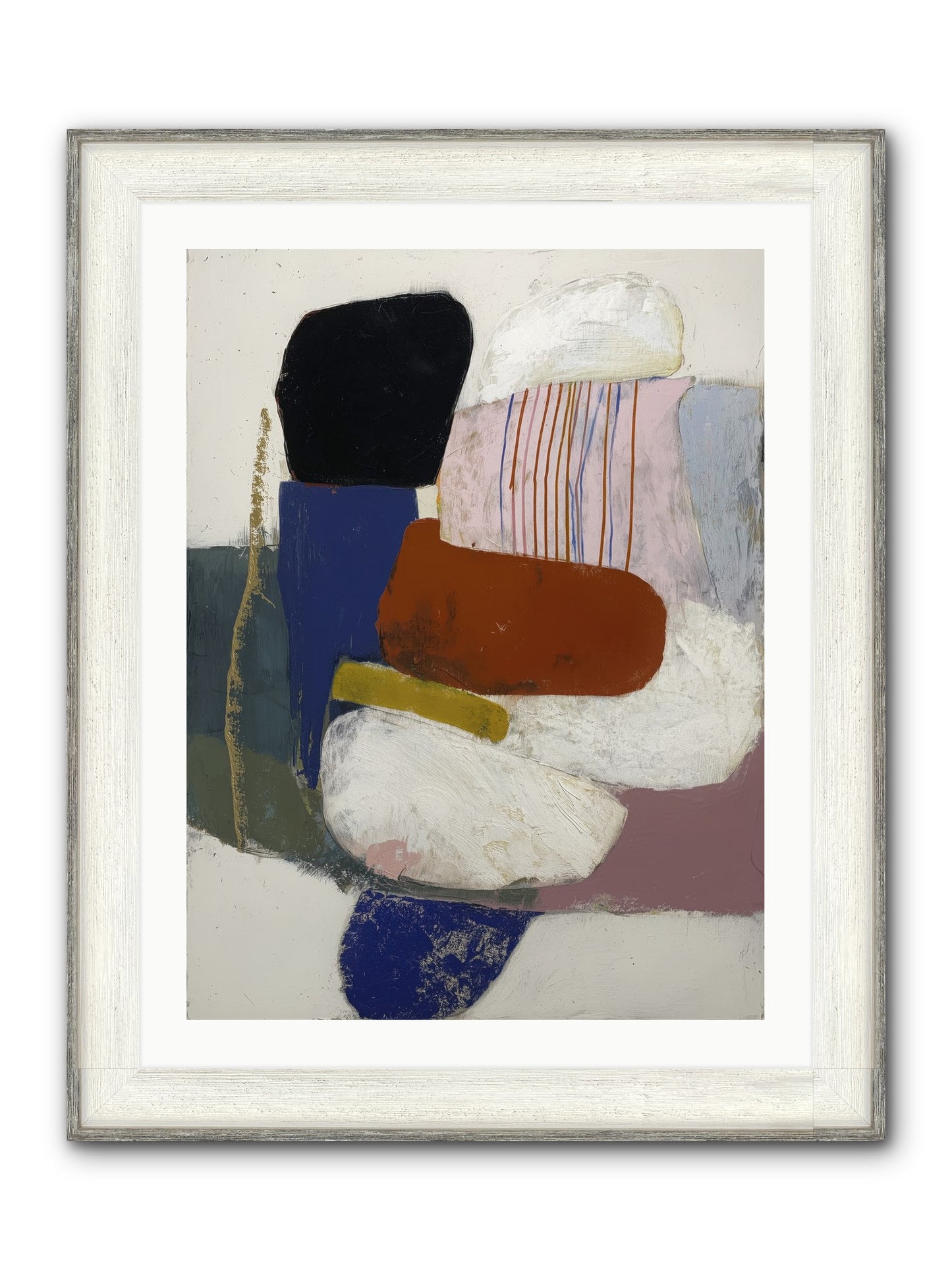 Galecrest Framed Print - Driftwood White 24x32