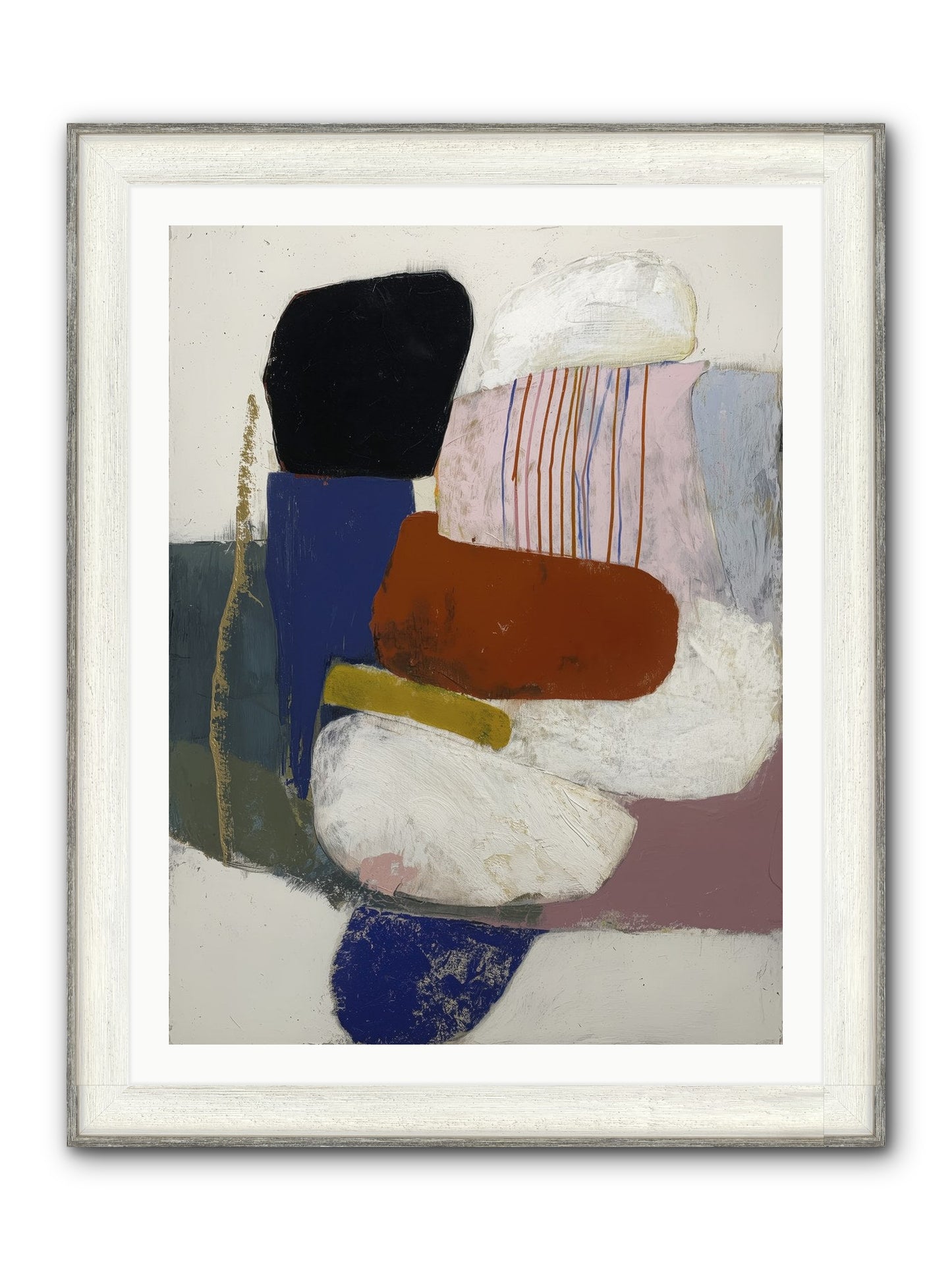 Galecrest Framed Print - Driftwood White 30x40