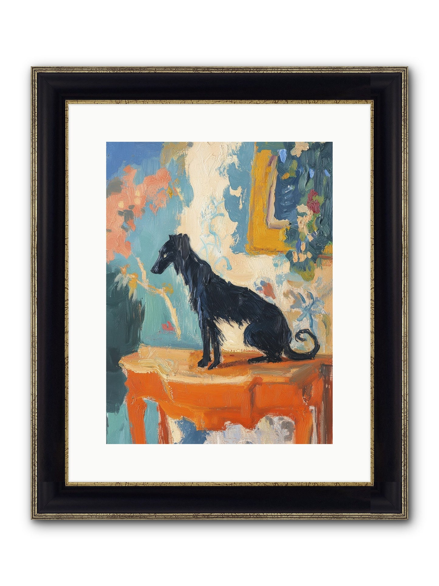 Galileo Framed Print - Black & Gold 12x16