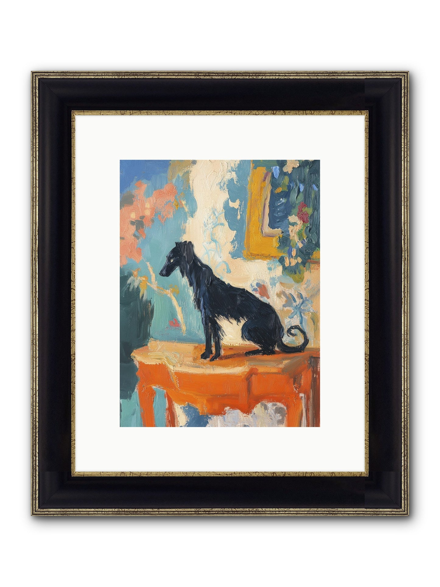 Galileo Framed Print - Black & Gold 9x12