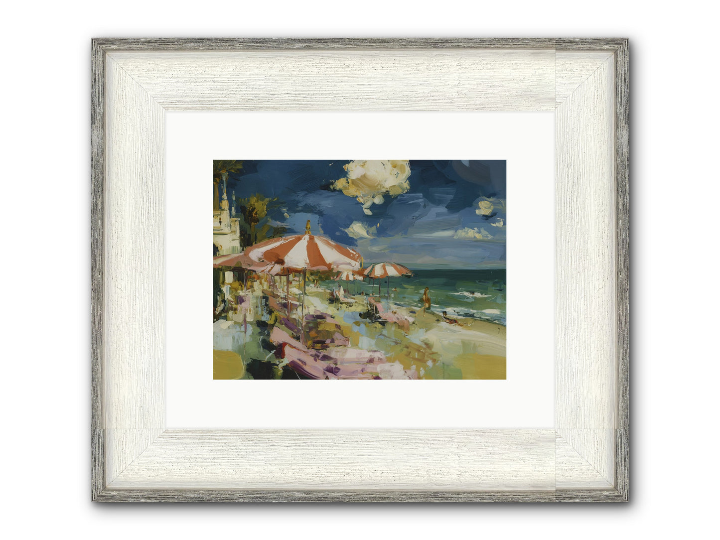 Gallic Shore Glory Framed Print - Driftwood White 12x9