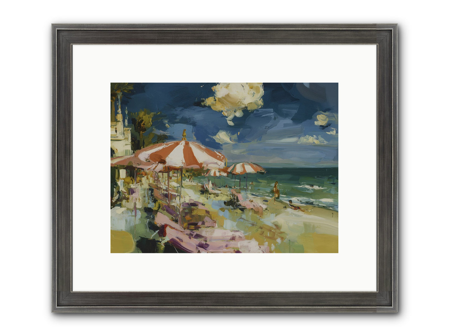 Gallic Shore Glory Framed Print - Slimwoods Black/Silver 12x9