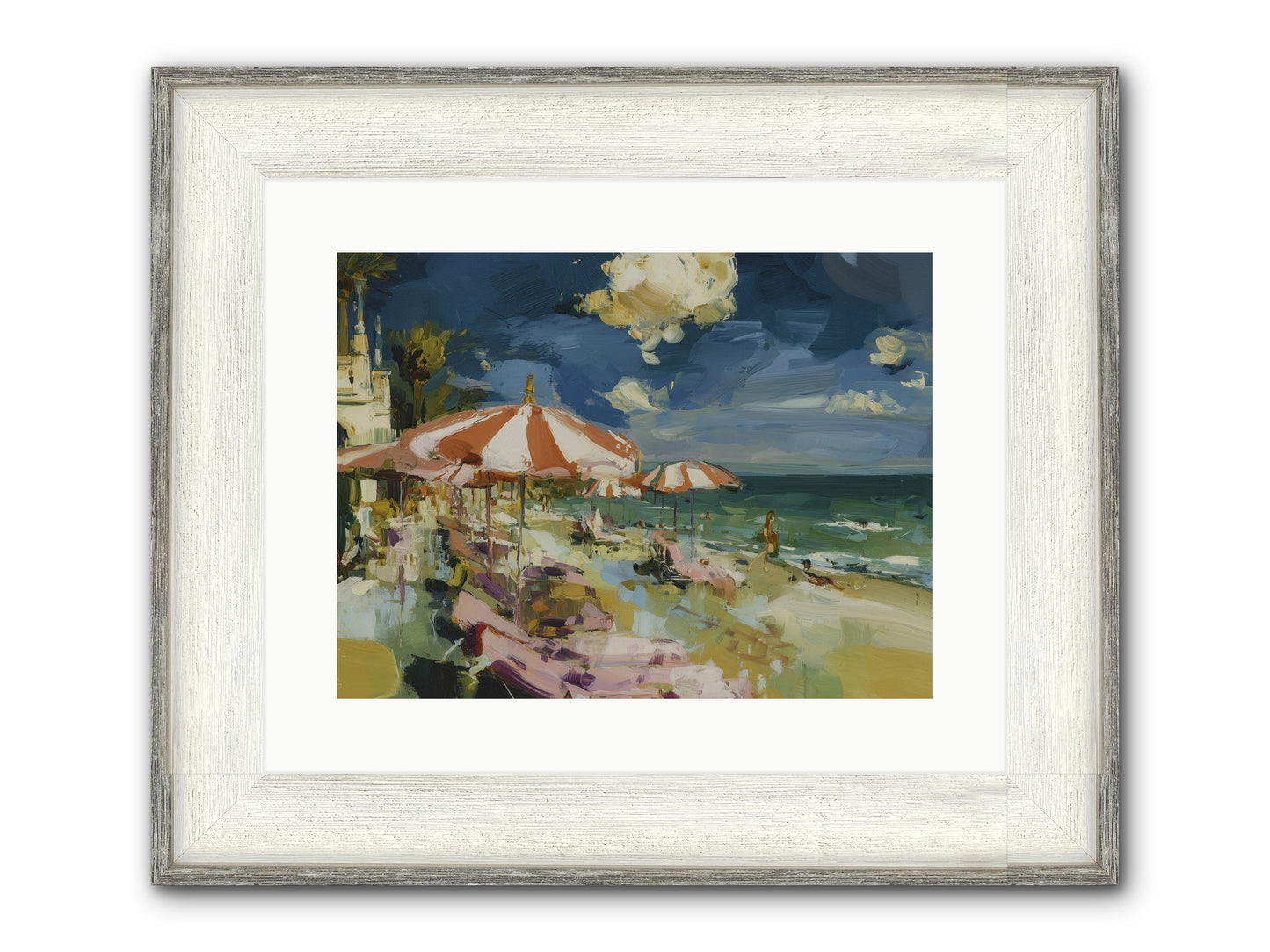 Gallic Shore Glory Framed Print - Driftwood White 16x12