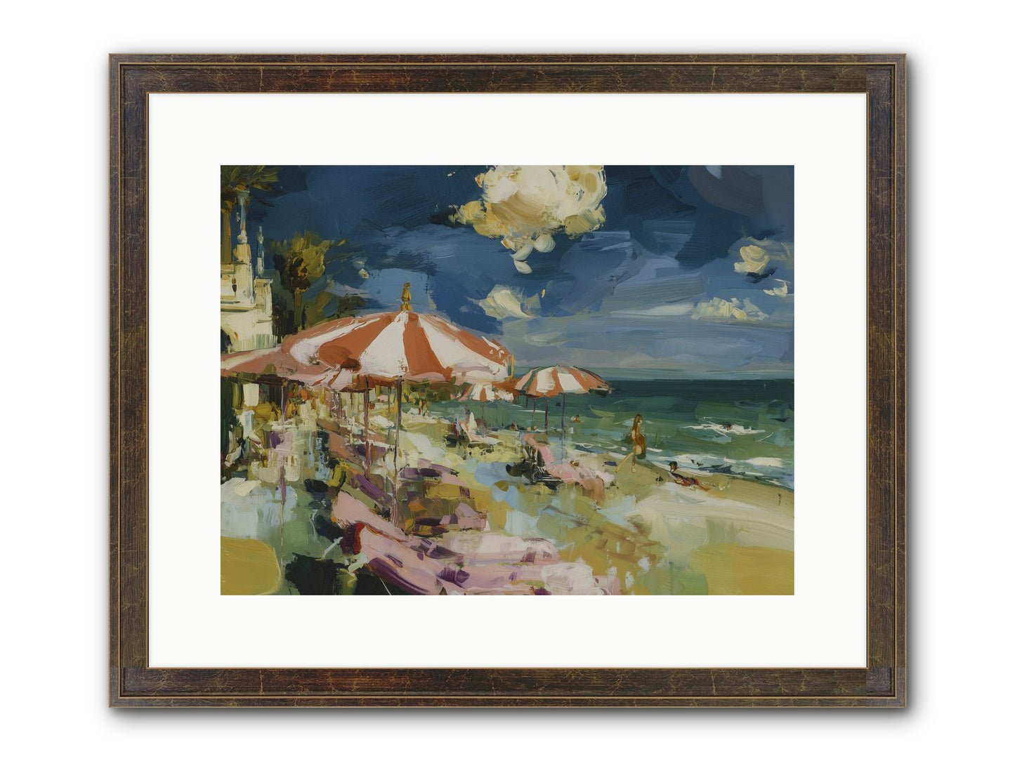 Gallic Shore Glory Framed Print - Slimwoods Black/Gold 16x12