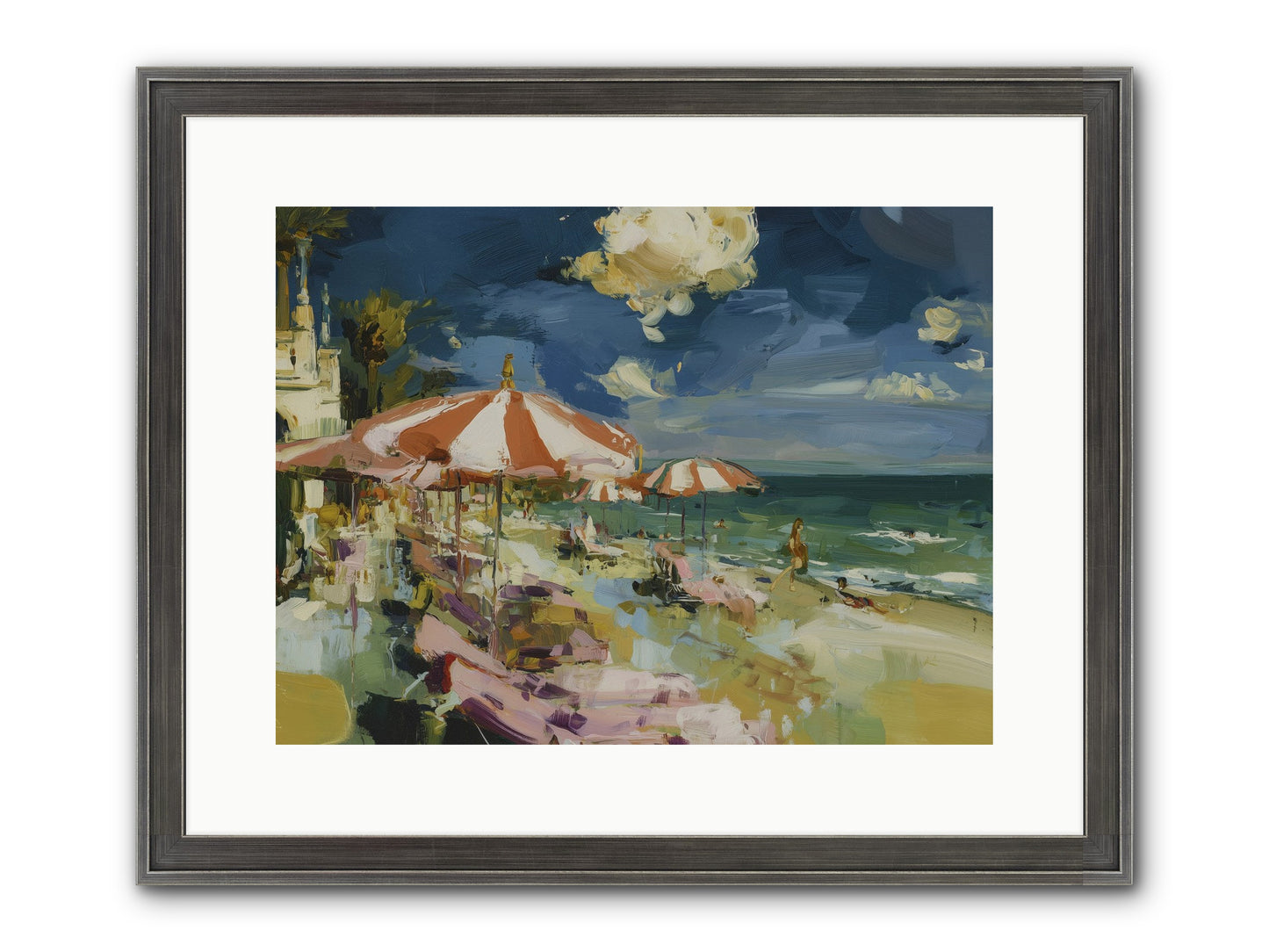 Gallic Shore Glory Framed Print - Slimwoods Black/Silver 16x12