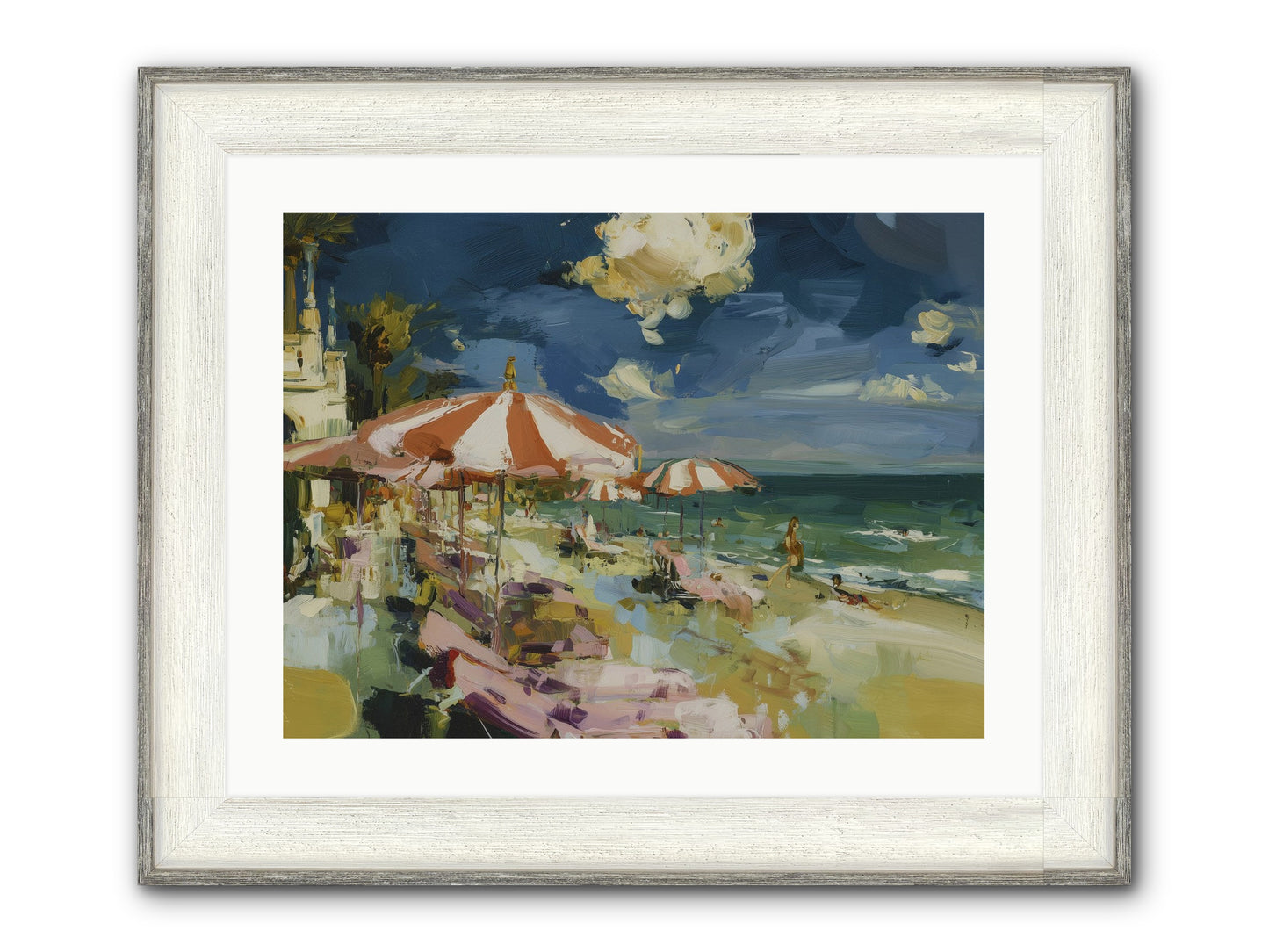 Gallic Shore Glory Framed Print - Driftwood White 24x18