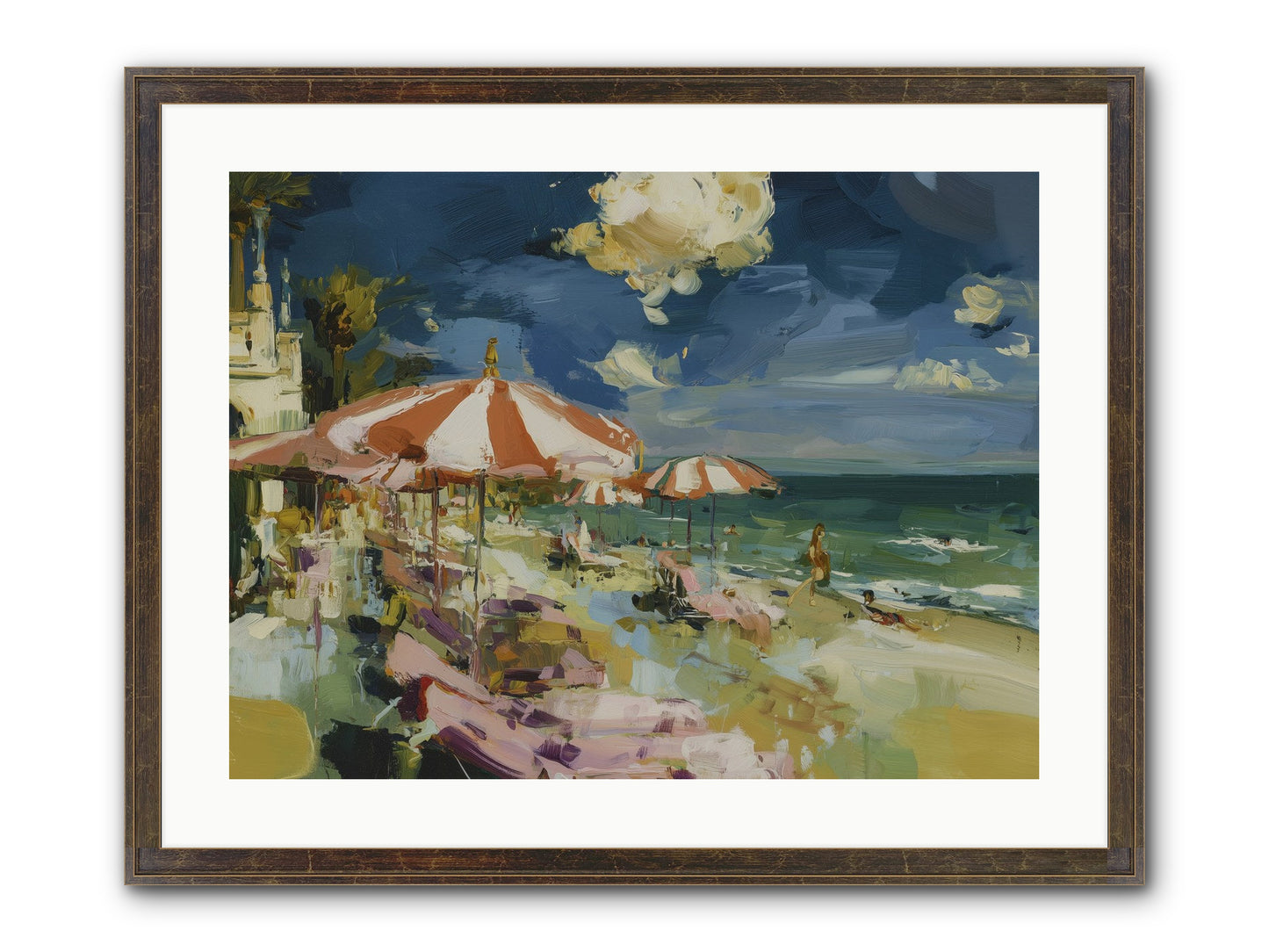 Gallic Shore Glory Framed Print - Slimwoods Black/Gold 24x18