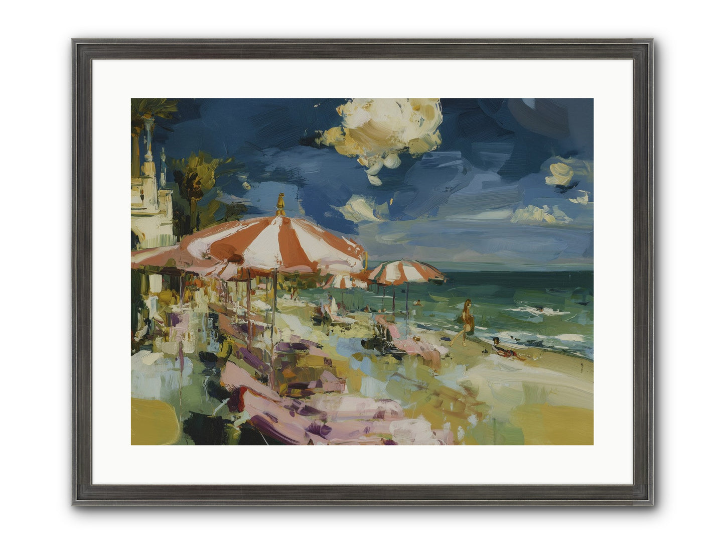 Gallic Shore Glory Framed Print - Slimwoods Black/Silver 24x18