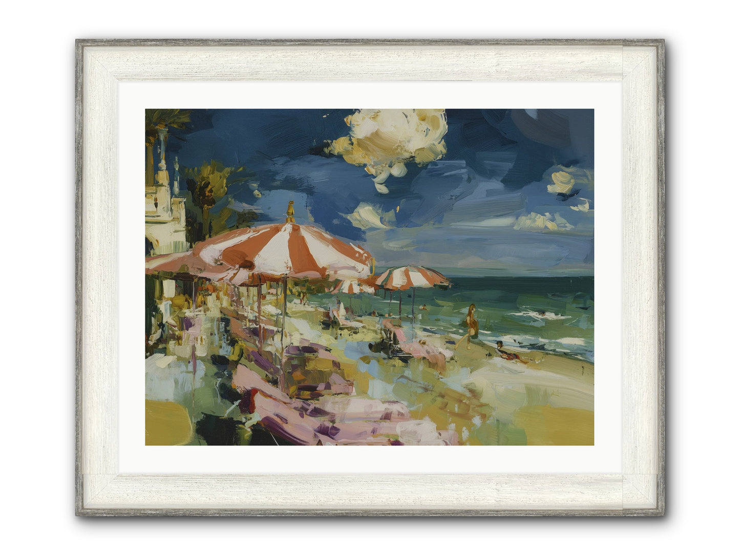 Gallic Shore Glory Framed Print - Driftwood White 32x24