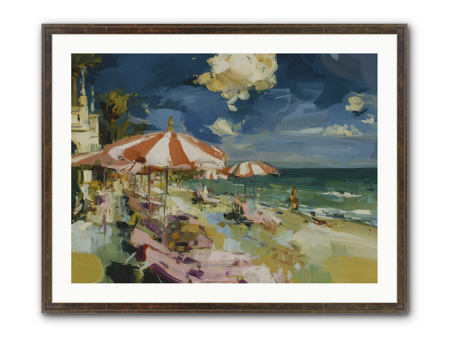 Gallic Shore Glory Framed Print - Slimwoods Black/Gold 32x24