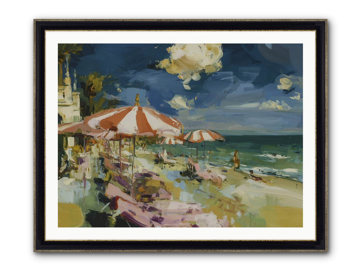 Gallic Shore Glory Framed Print - Black & Gold 40x30
