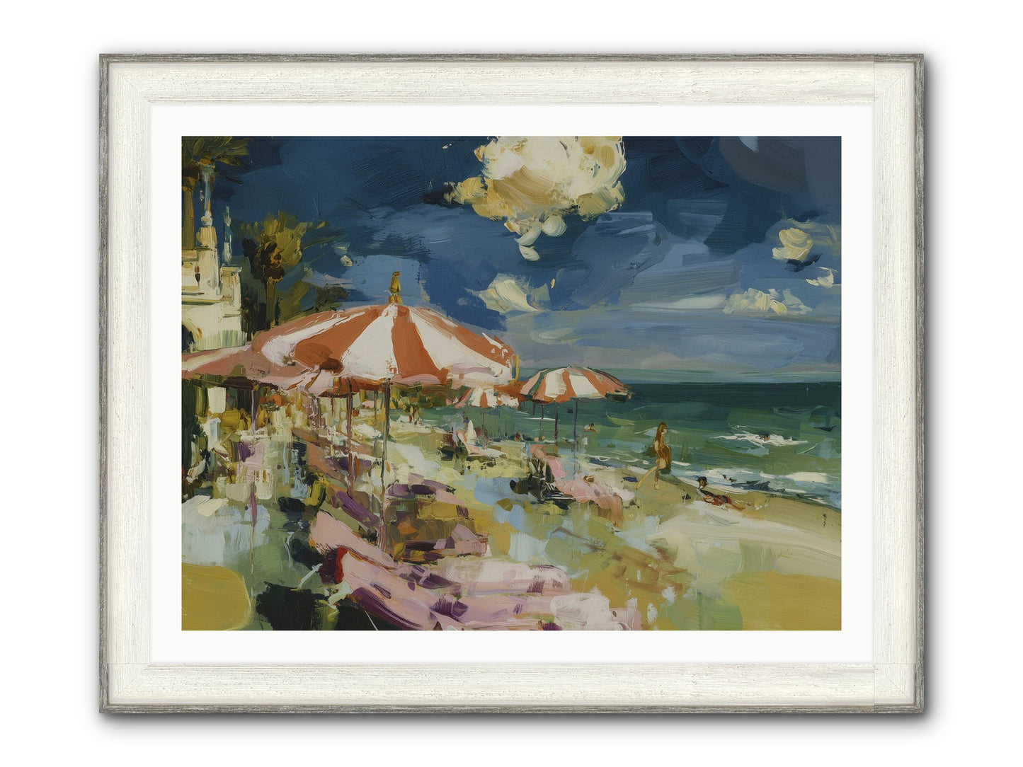Gallic Shore Glory Framed Print - Driftwood White 40x30