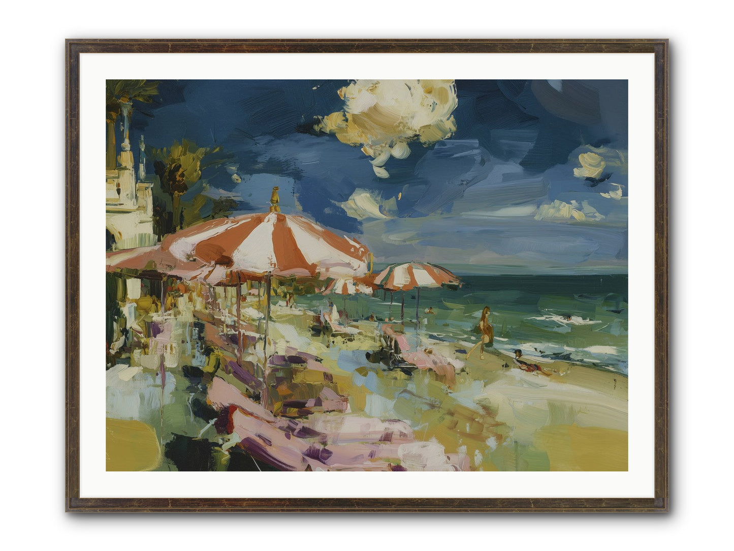 Gallic Shore Glory Framed Print - Slimwoods Black/Gold 40x30
