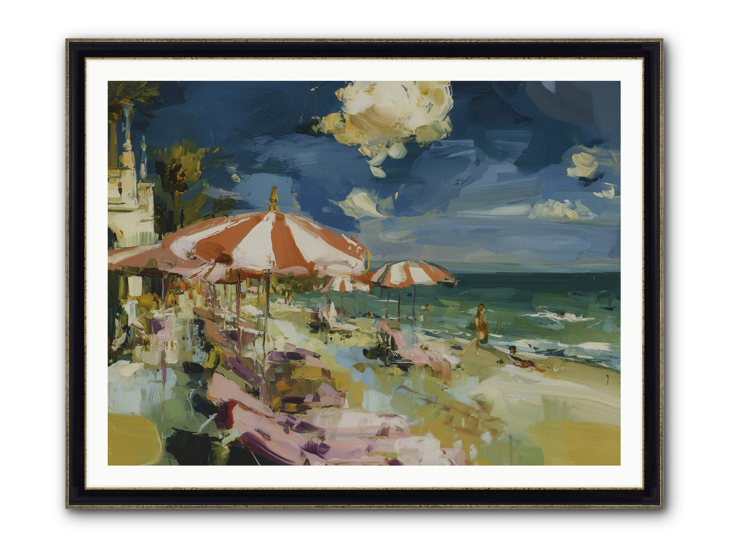 Gallic Shore Glory Framed Print - Black & Gold 48x36