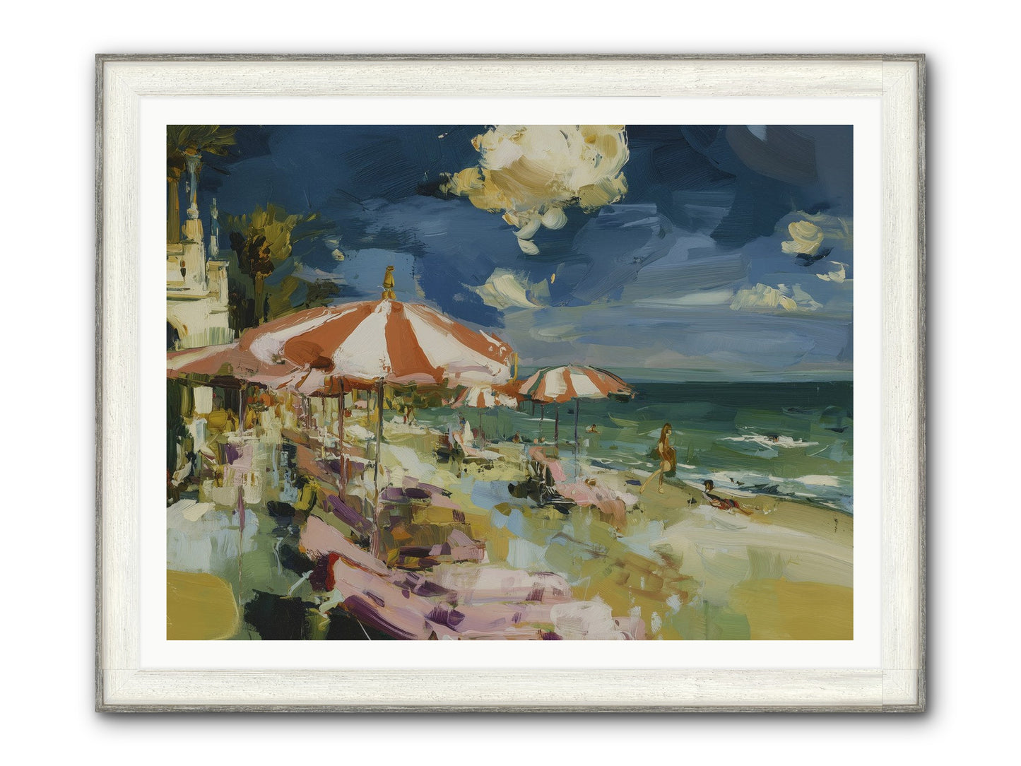 Gallic Shore Glory Framed Print - Driftwood White 48x36