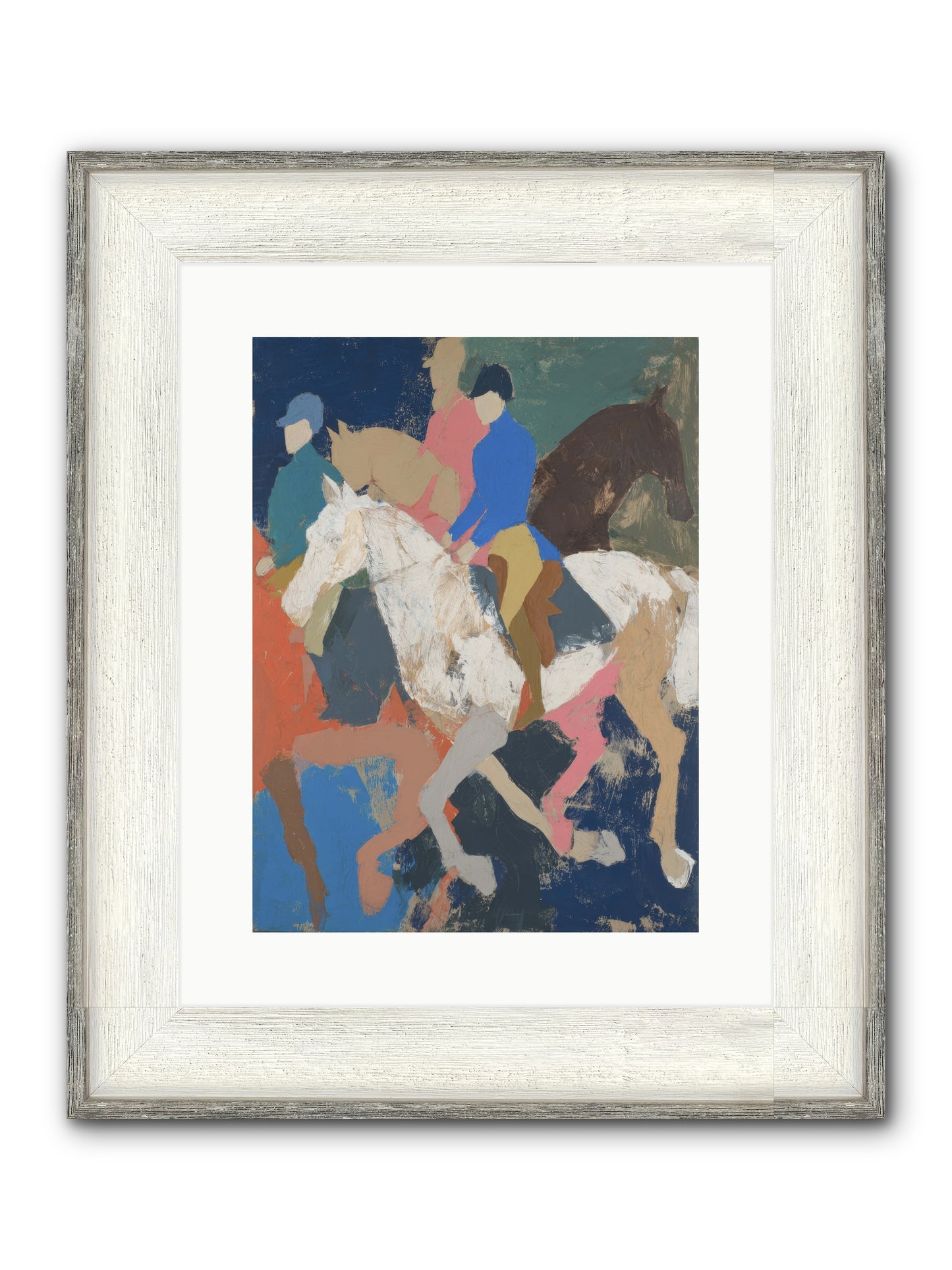 Galloping Into Myth Framed Print - Driftwood White 12x16