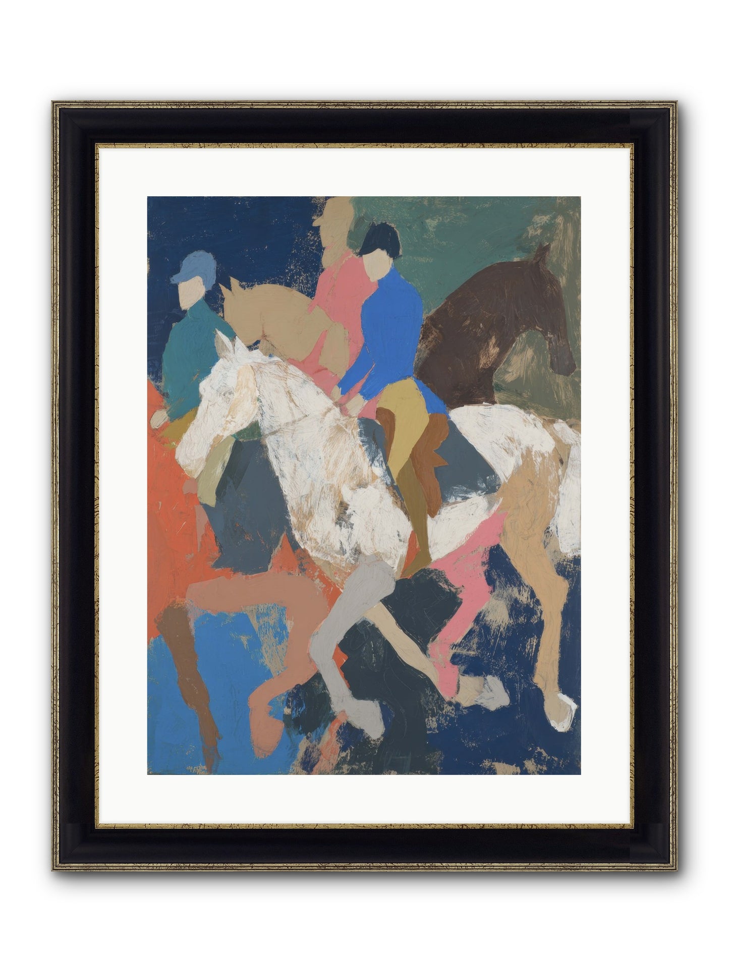 Galloping Into Myth Framed Print - Black & Gold 18x24