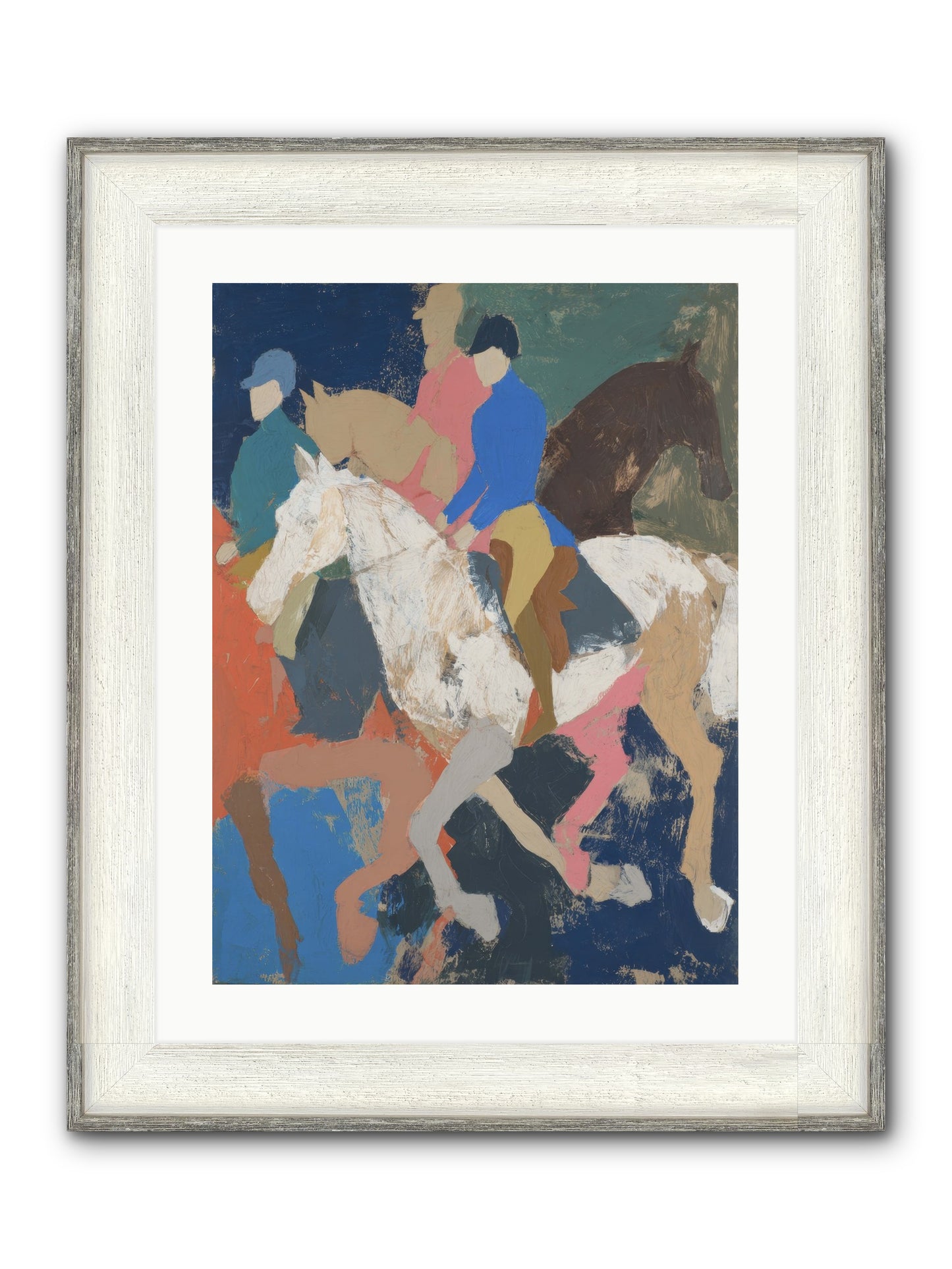 Galloping Into Myth Framed Print - Driftwood White 18x24