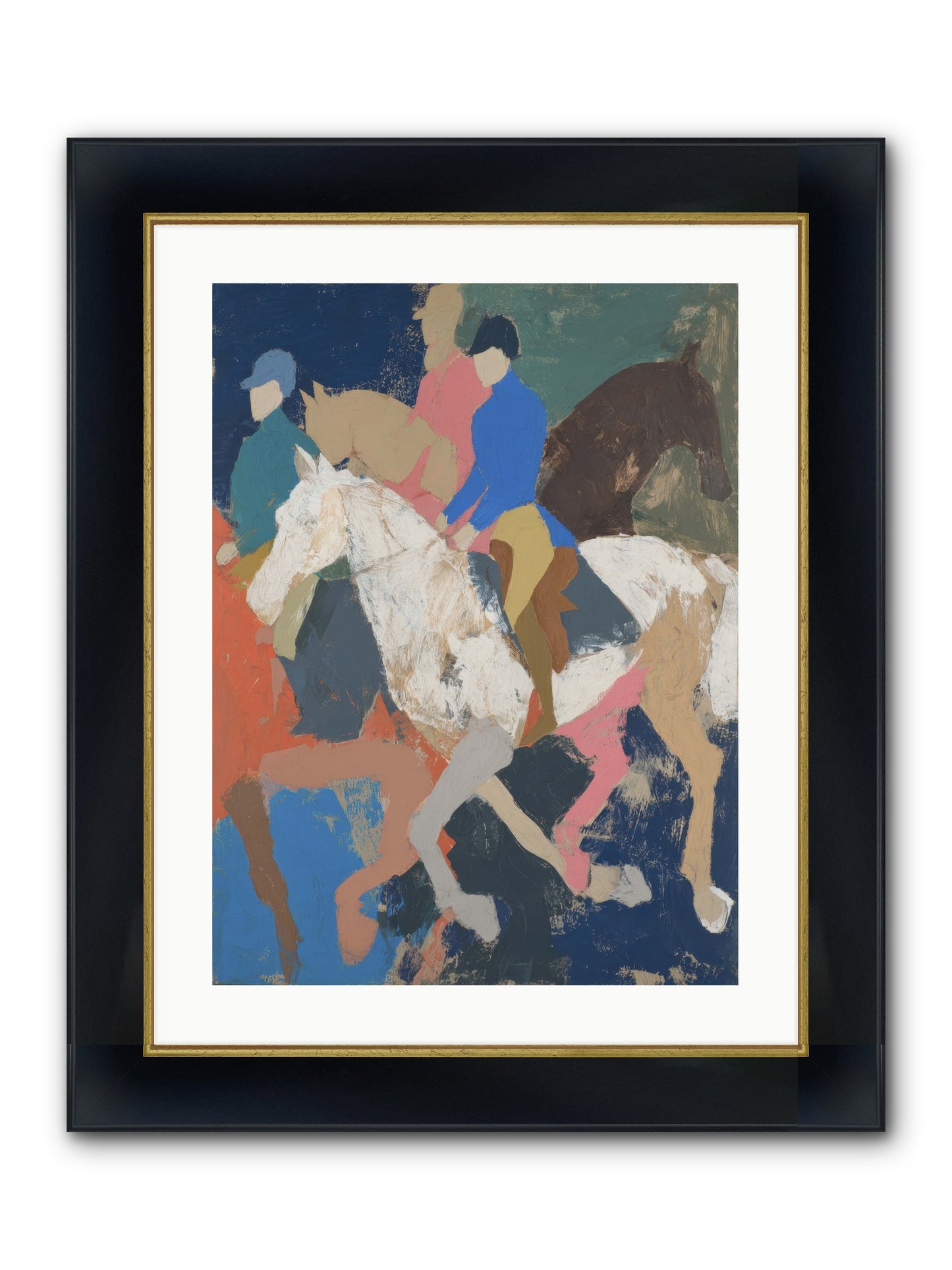Galloping Into Myth Framed Print - Wide Black w/Gold 18x24