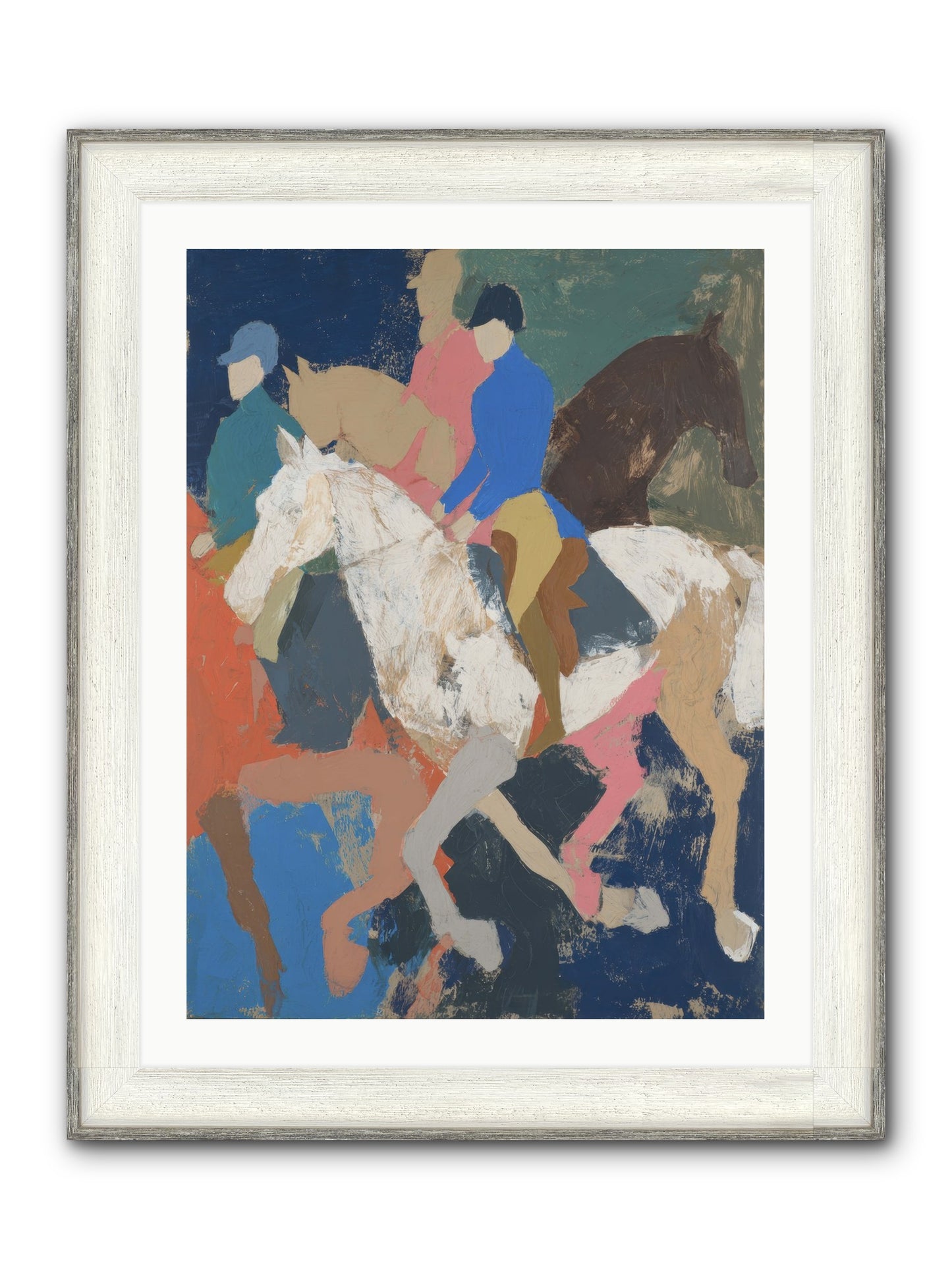 Galloping Into Myth Framed Print - Driftwood White 24x32