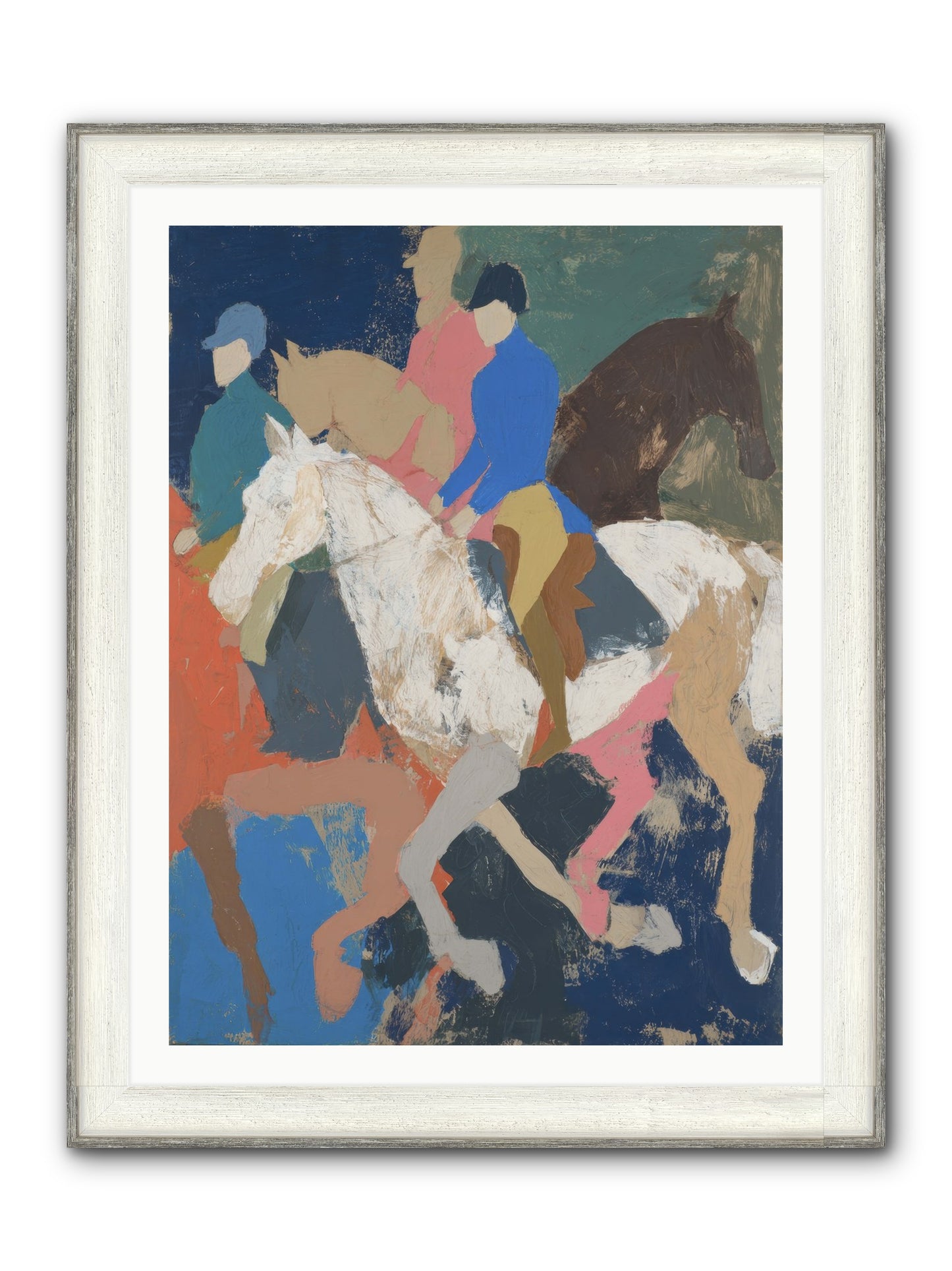 Galloping Into Myth Framed Print - Driftwood White 30x40