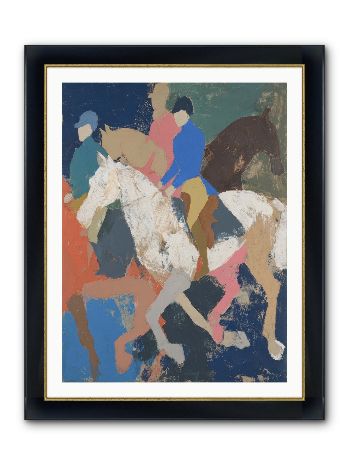 Galloping Into Myth Framed Print - Wide Black w/Gold 30x40