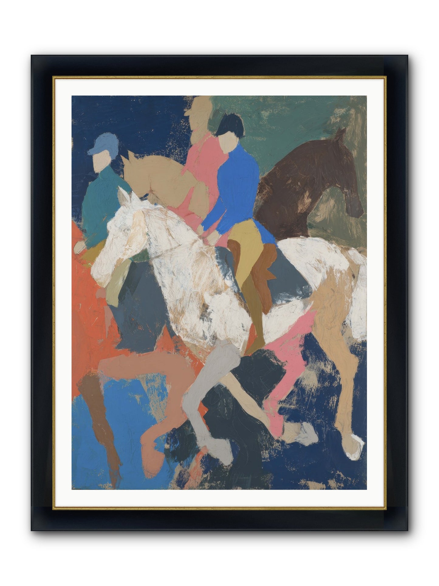 Galloping Into Myth Framed Print - Wide Black w/Gold 36x48