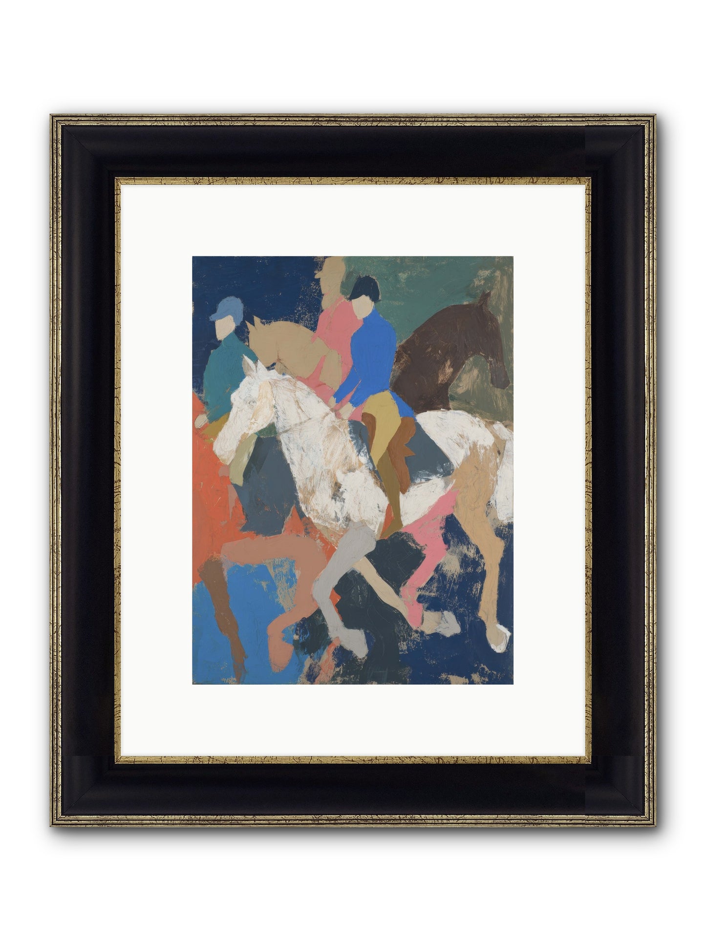 Galloping Into Myth Framed Print - Black & Gold 9x12