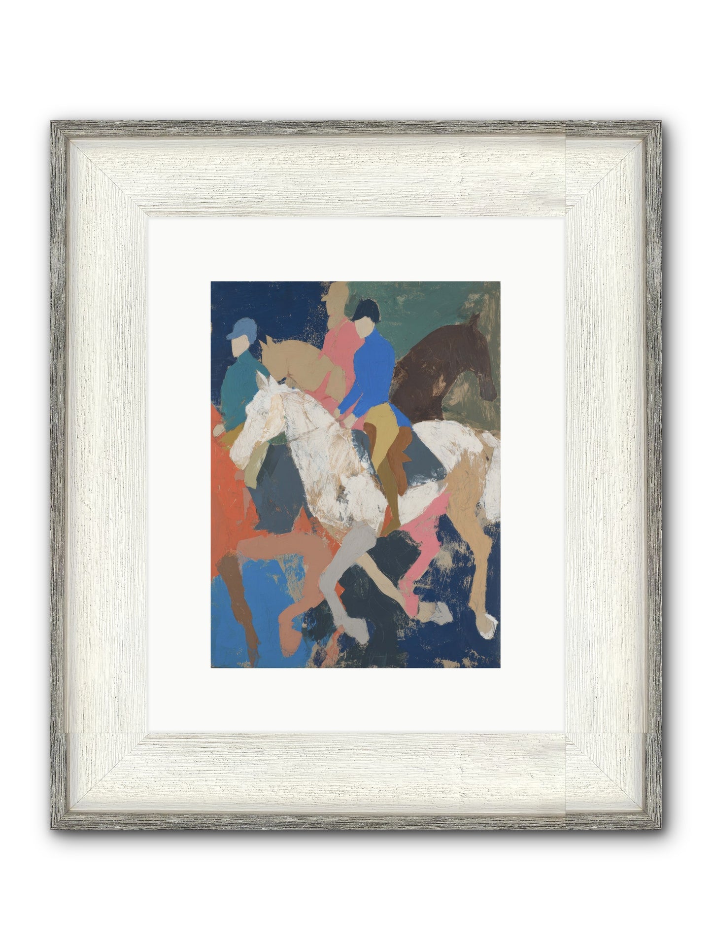 Galloping Into Myth Framed Print - Driftwood White 9x12
