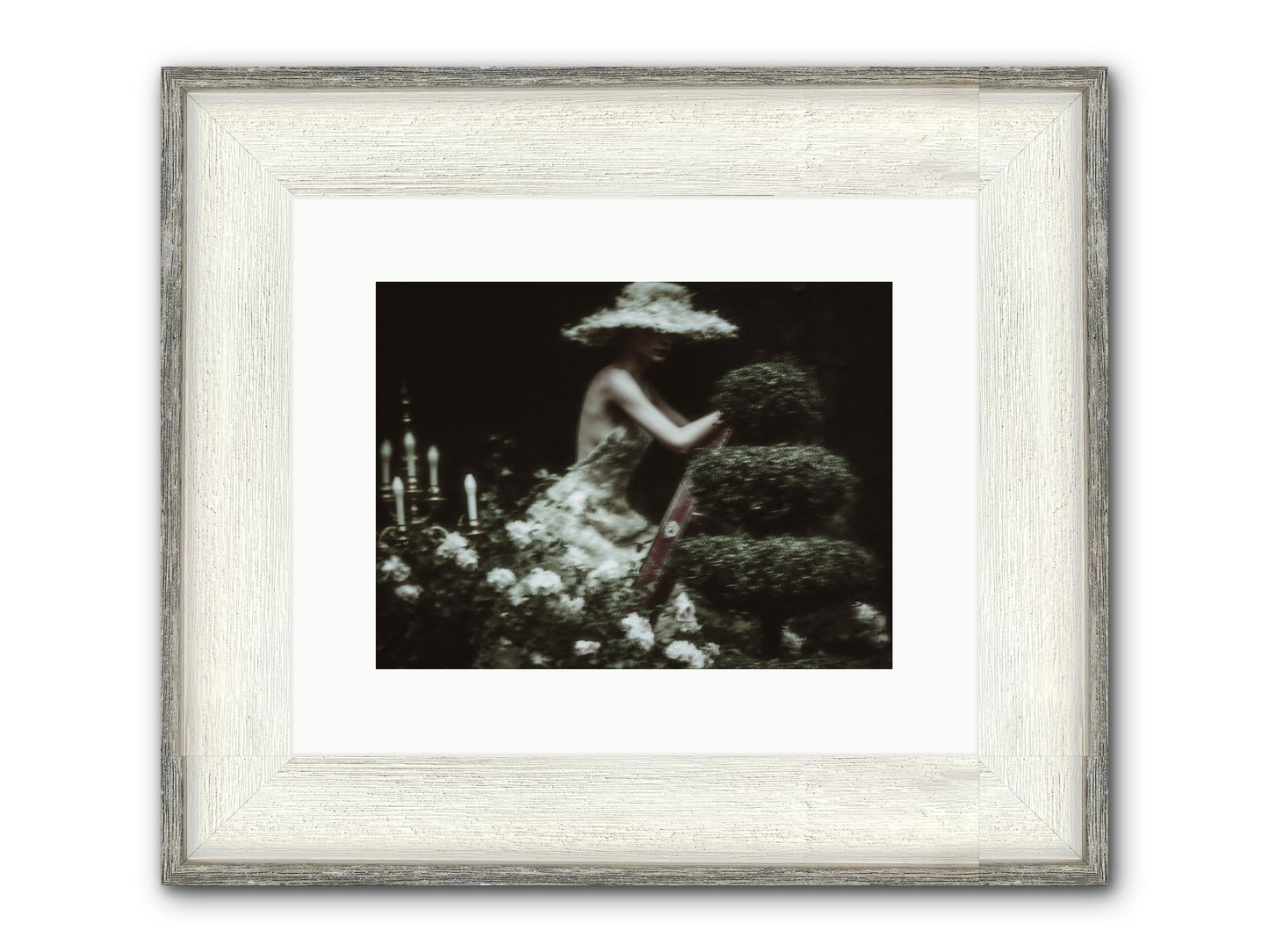 Garden Architecture Framed Print - Driftwood White 12x9