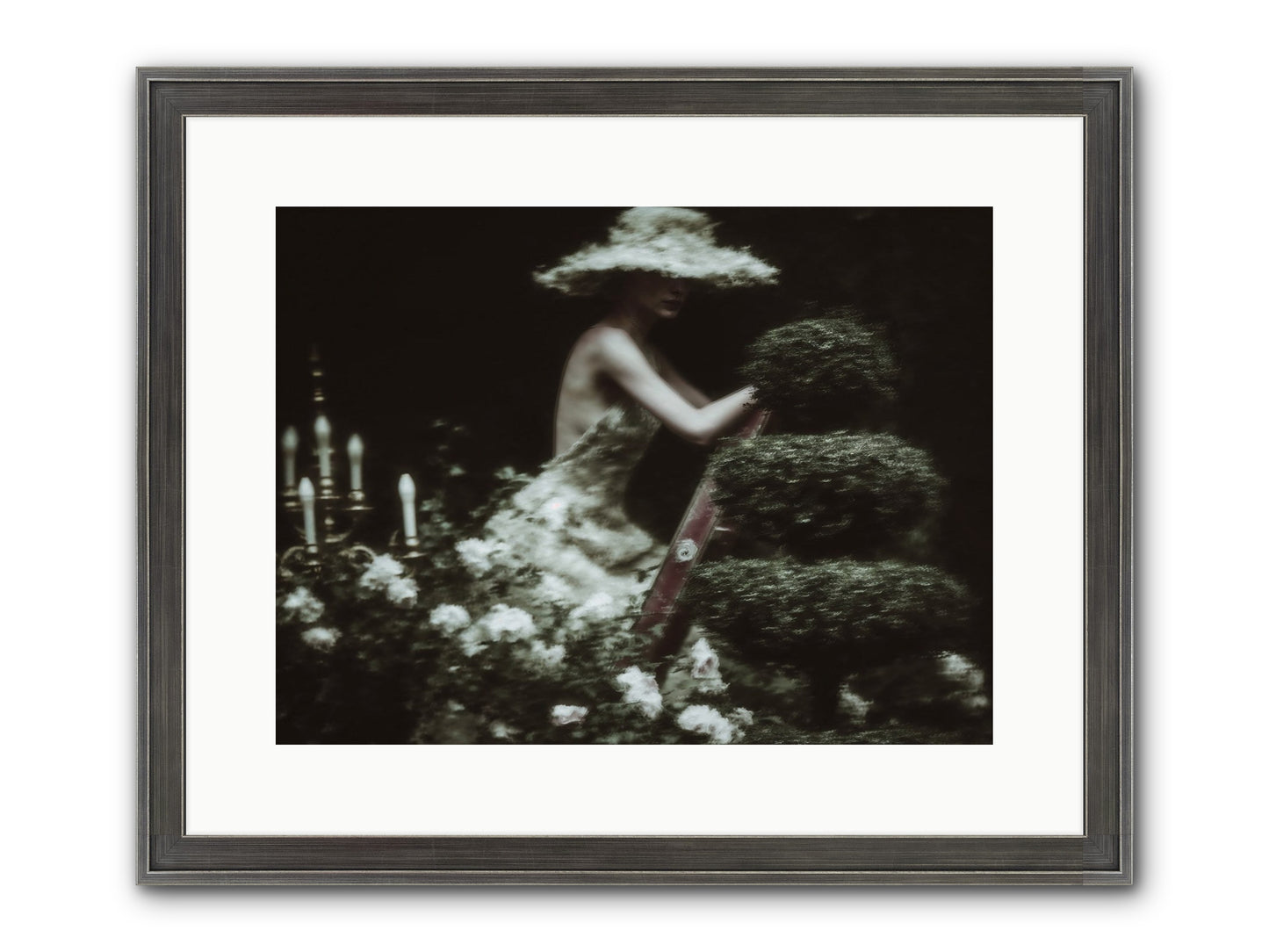 Garden Architecture Framed Print - Slimwoods Black/Silver 16x12