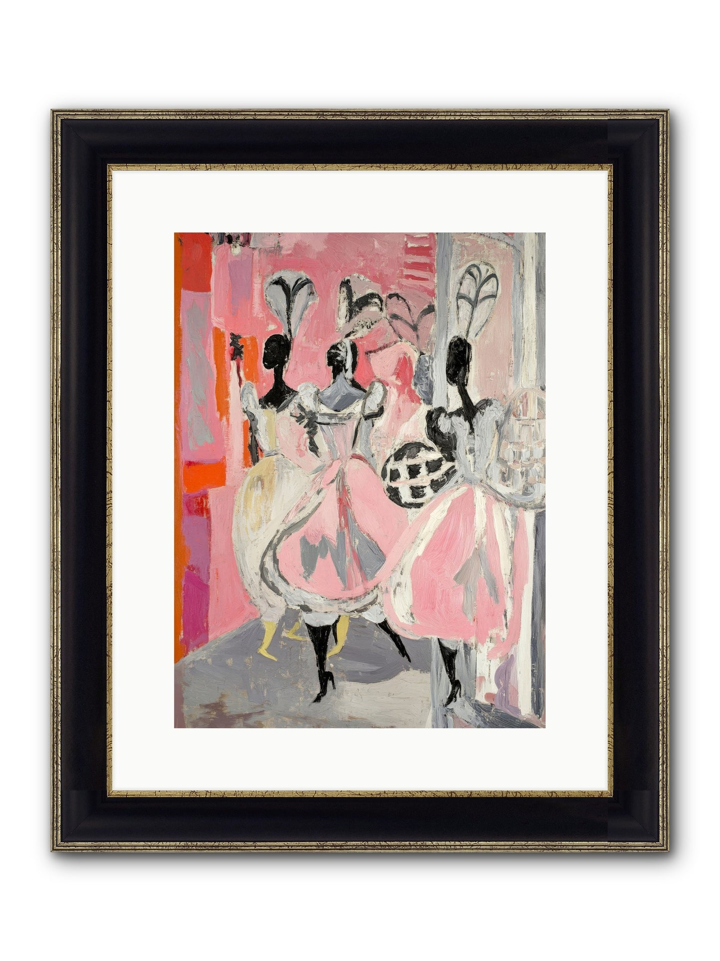 Garden Ballet Notes Framed Print - Black & Gold 12x16