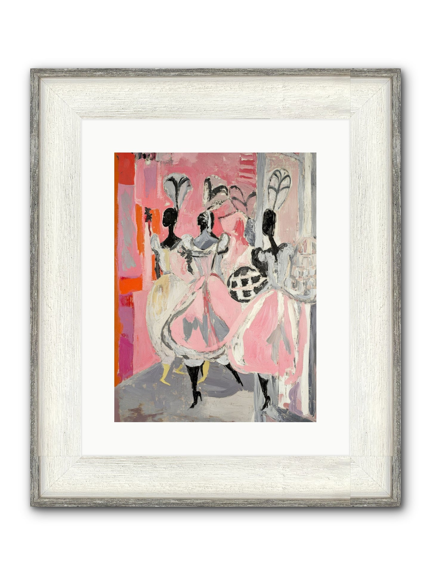 Garden Ballet Notes Framed Print - Driftwood White 12x16
