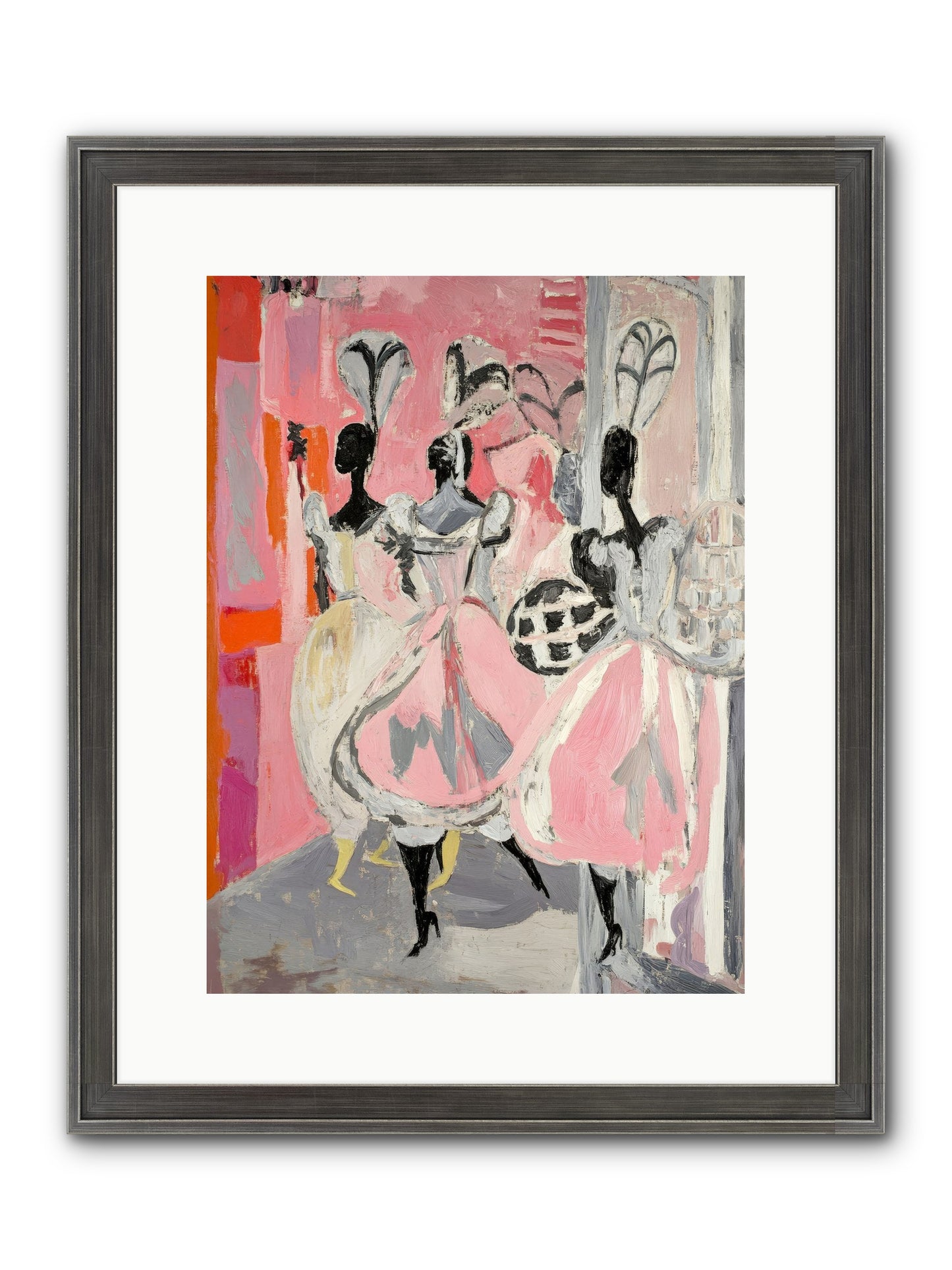 Garden Ballet Notes Framed Print - Slimwoods Black/Silver 12x16
